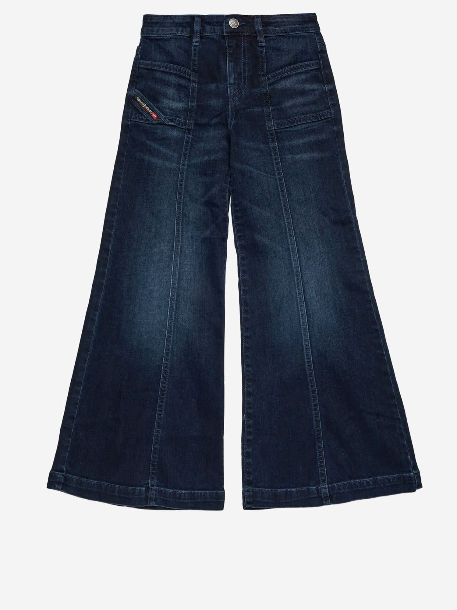 Diesel Jeans Flare Blu-nero Sfumato In Blue
