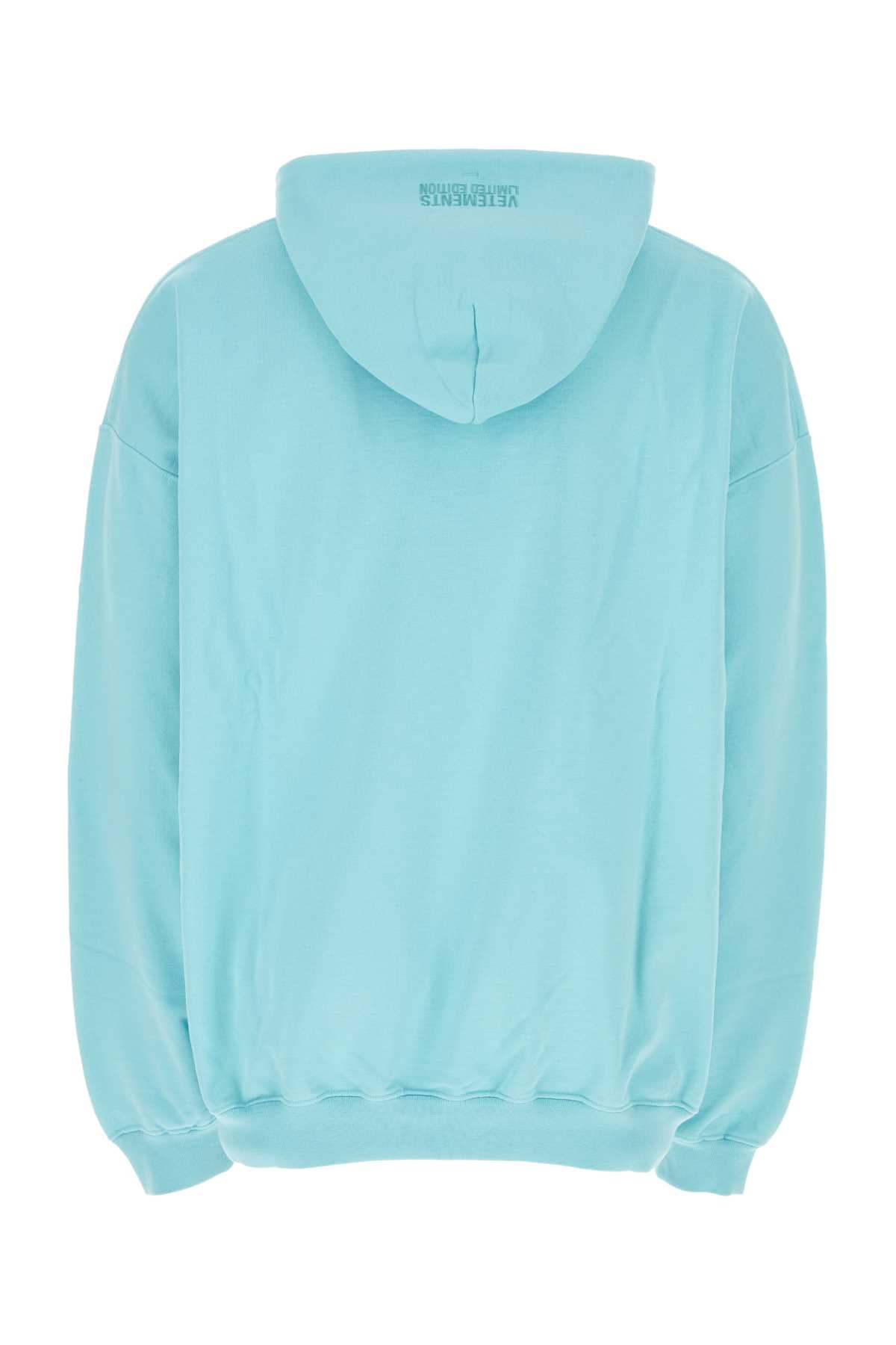 Shop Vetements Light Blue Cotton Blend Sweatshirt In Mint