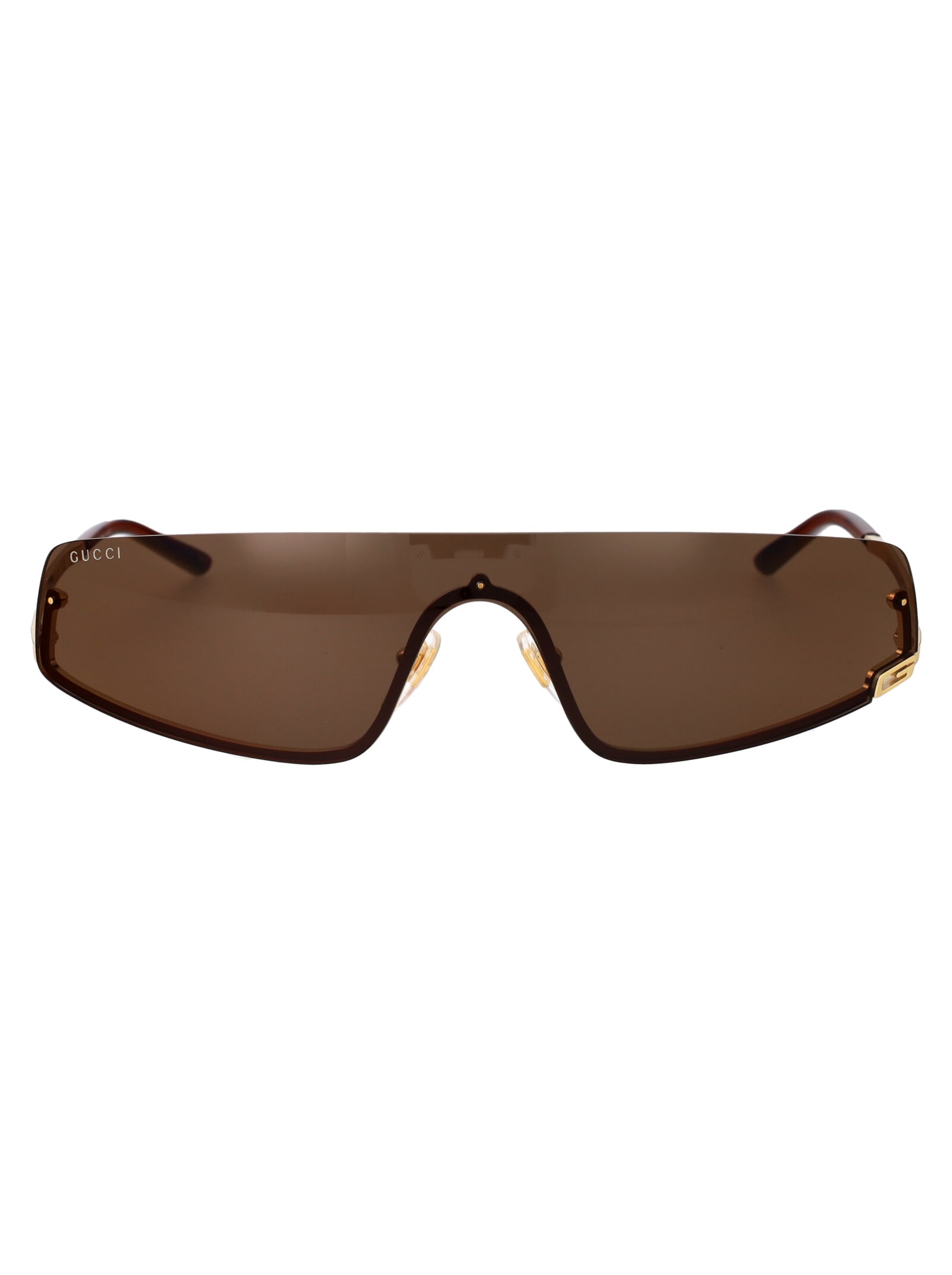 Shop Gucci Gg1561s Sunglasses In 002 Gold Gold Brown