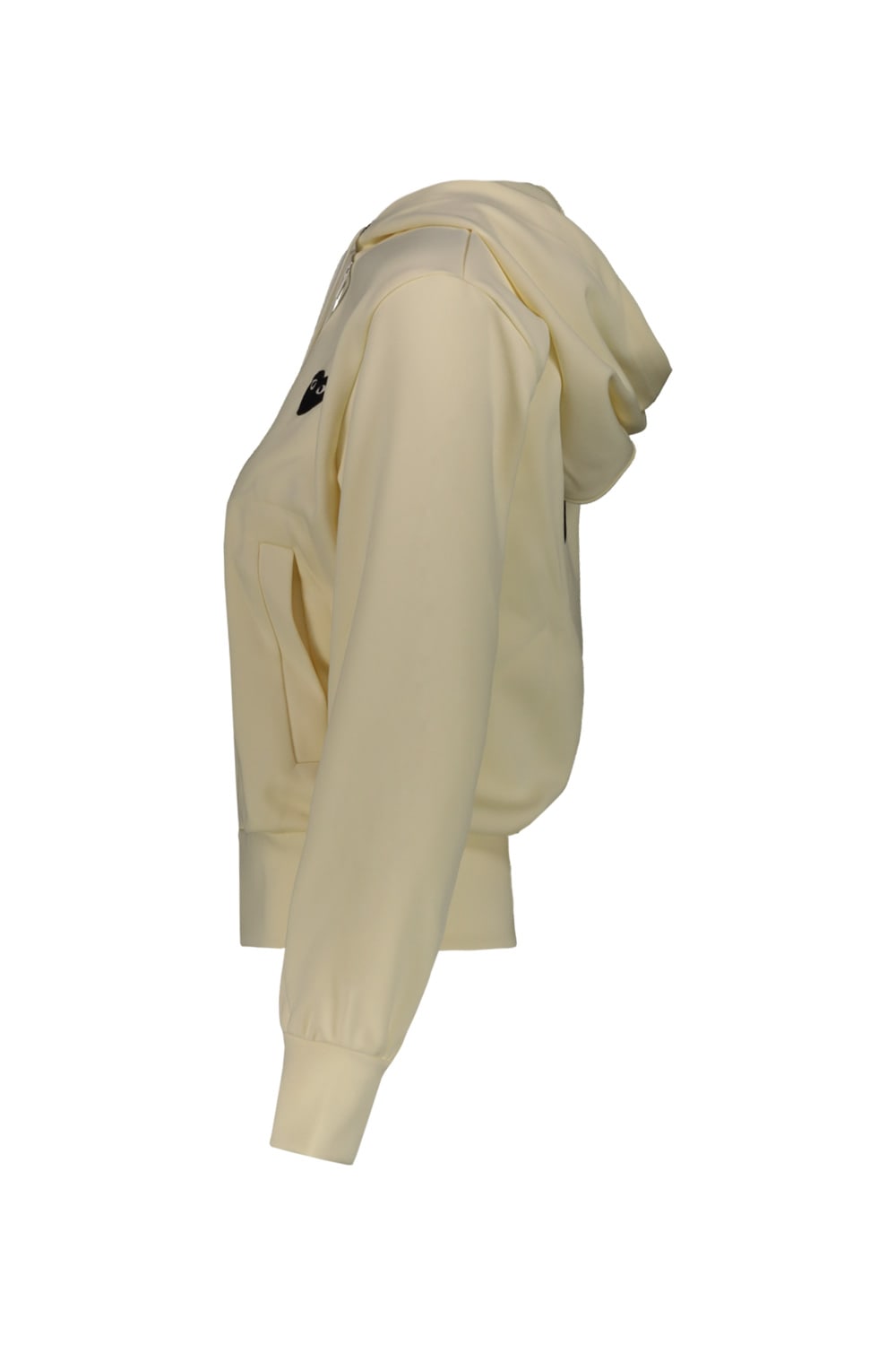 Shop Comme Des Garçons Play Play Comme Des Garçons Hooded Sweetshirt In Ivory