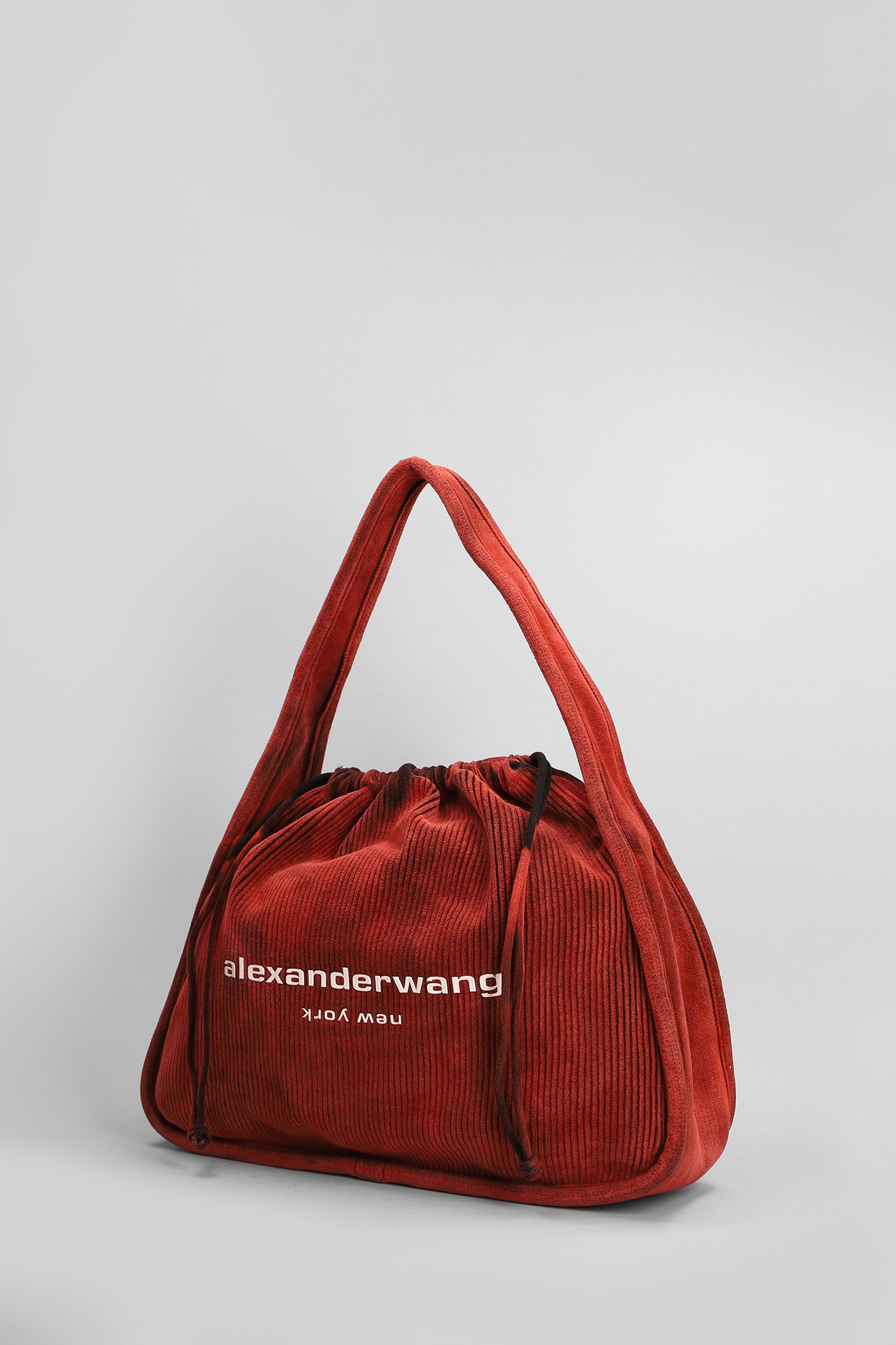 Shop Alexander Wang Ryan Large Hand Bag In Red Cotton