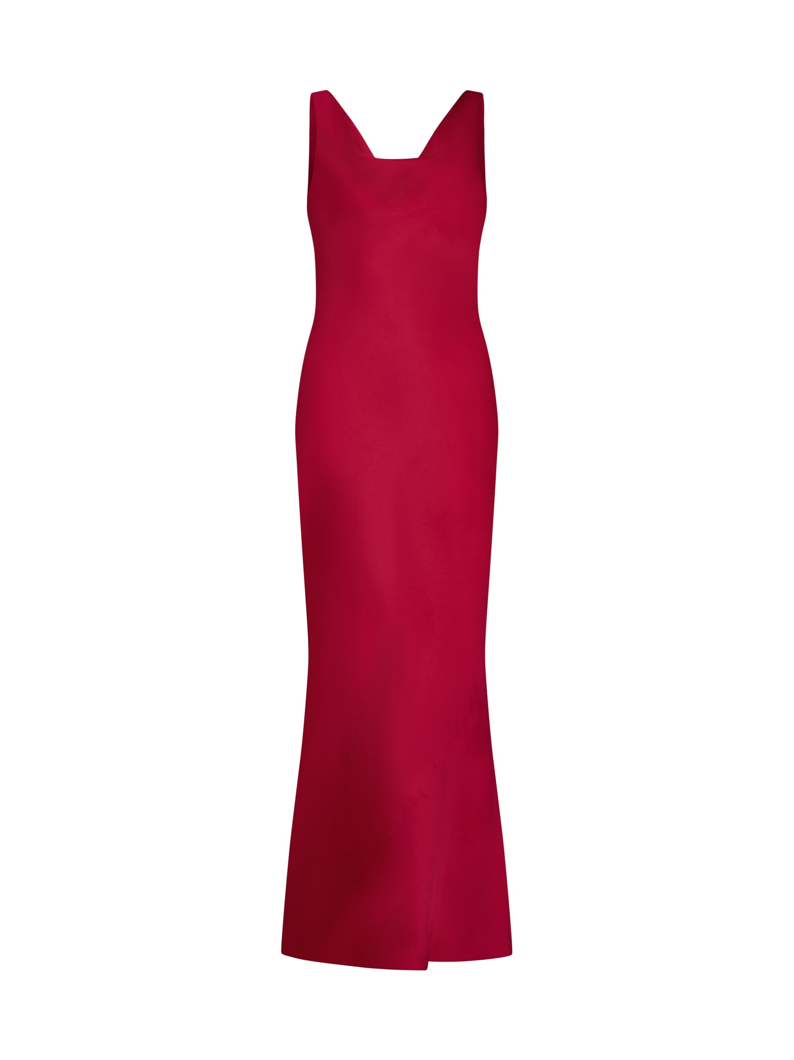 Shop Norma Kamali Dress In Tiger Red