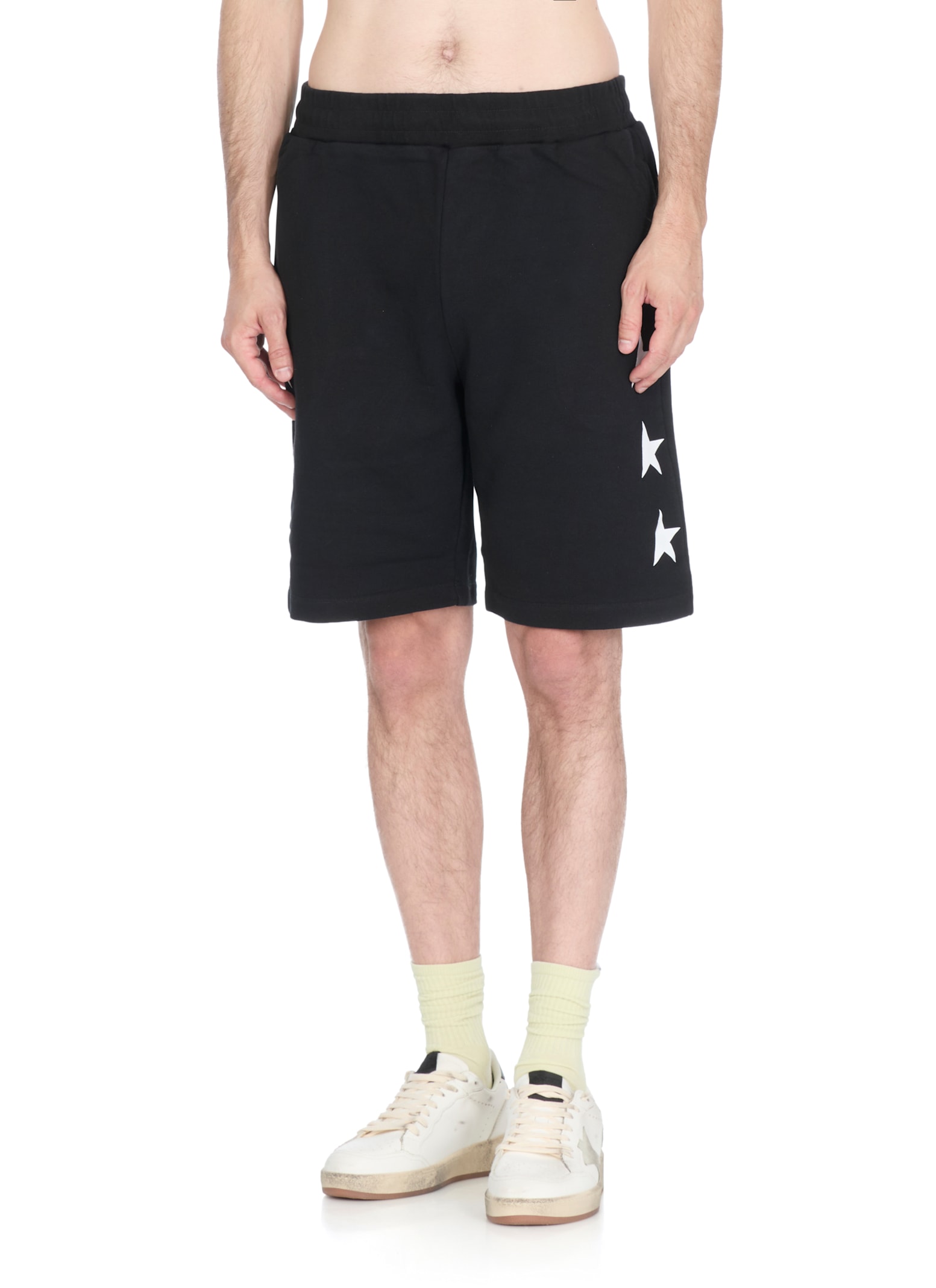 Golden Goose Diego Star Short Sweatpants In Black