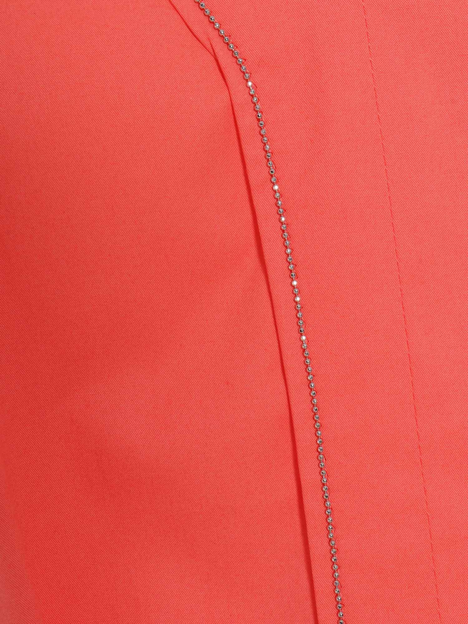 Shop Peserico Coral Colored Midi Dress In Red