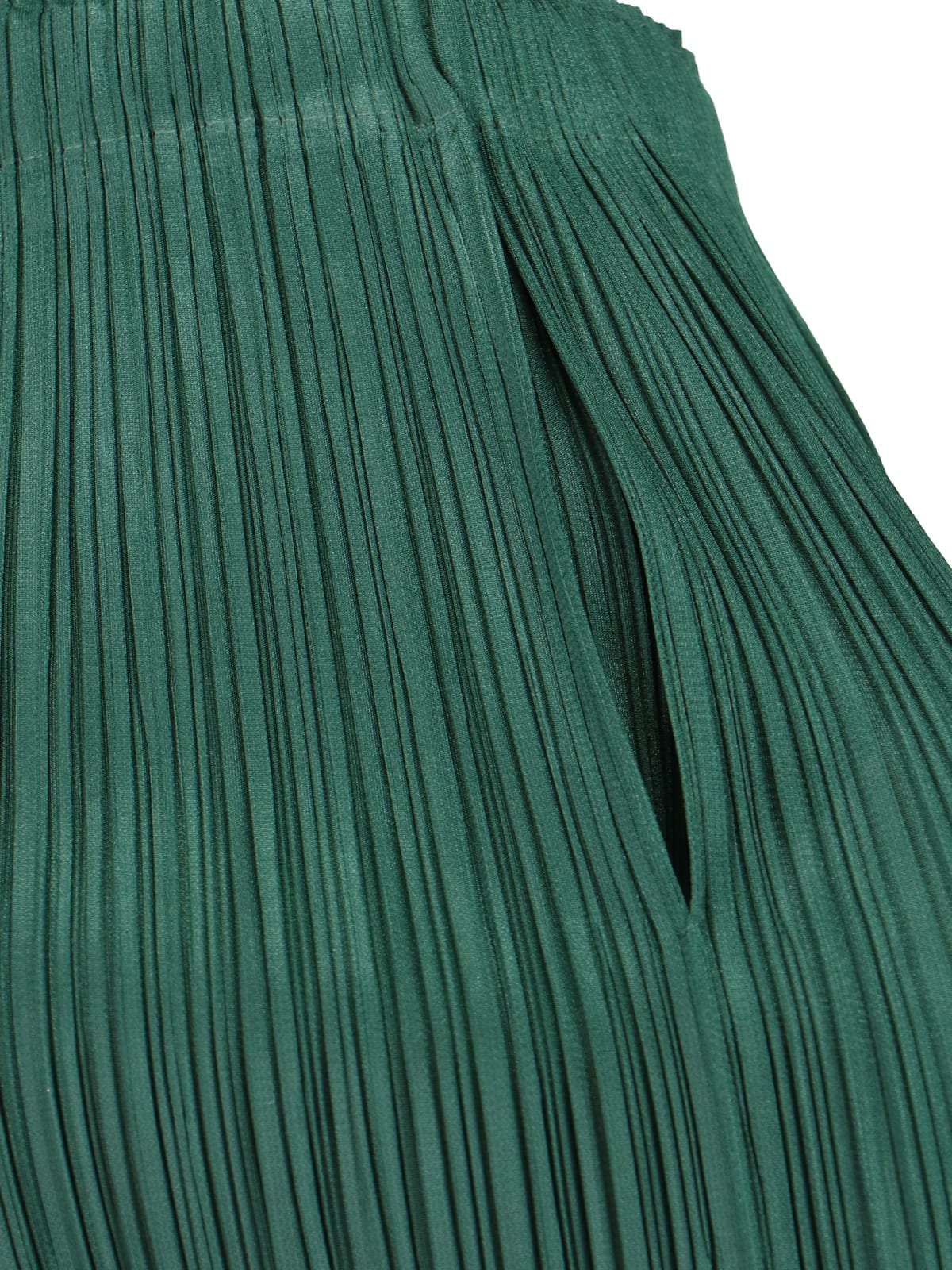 Shop Issey Miyake Pleated Pants In Green