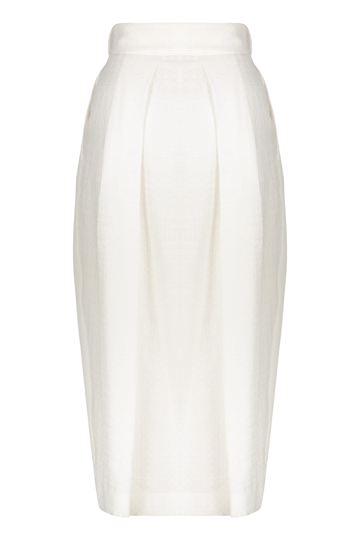 Fabiana Filippi Pleated Midi Skirt In White