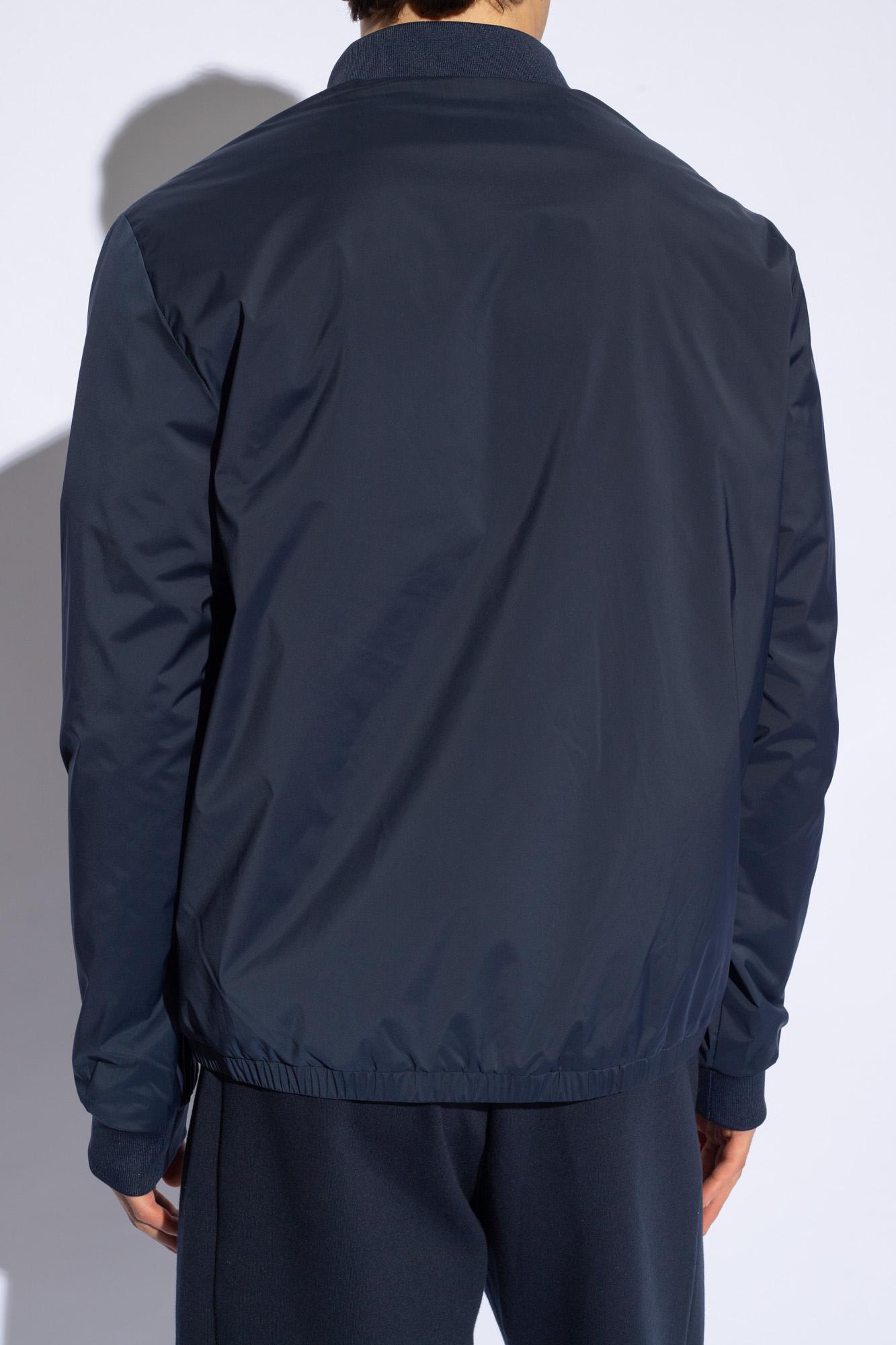 Shop Ea7 Emporio Armani Jacket With Logo In Blue