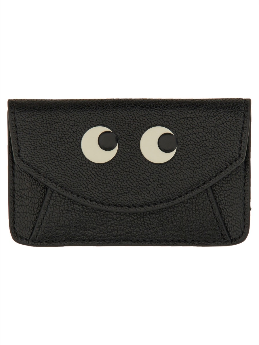 Shop Anya Hindmarch Leather Wallet In Black