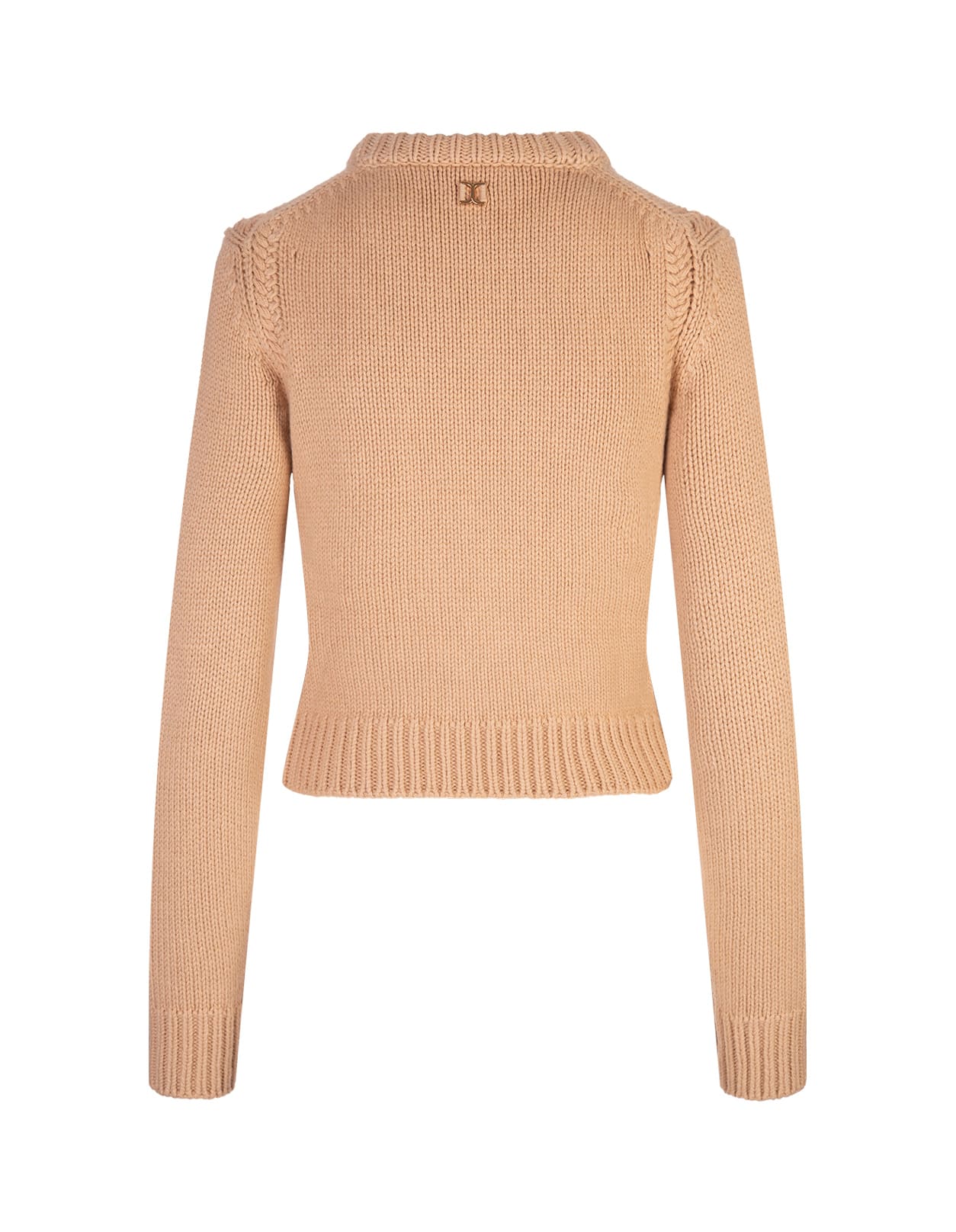 Shop Chloé Ultimate Nude Cotton And Cashmere Pullover In Brown