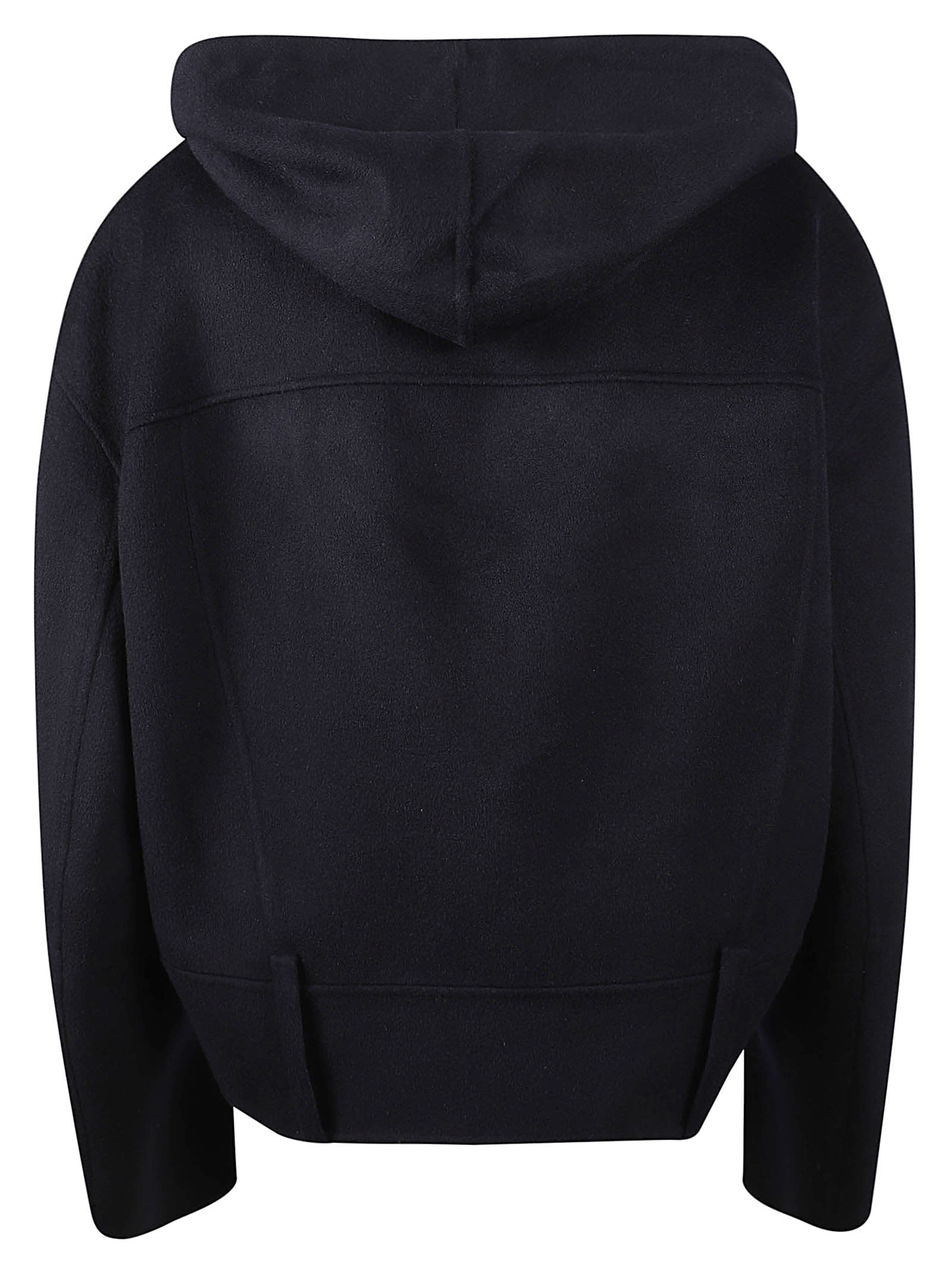 Shop Jw Anderson Hooded Biker Jacket In Navy