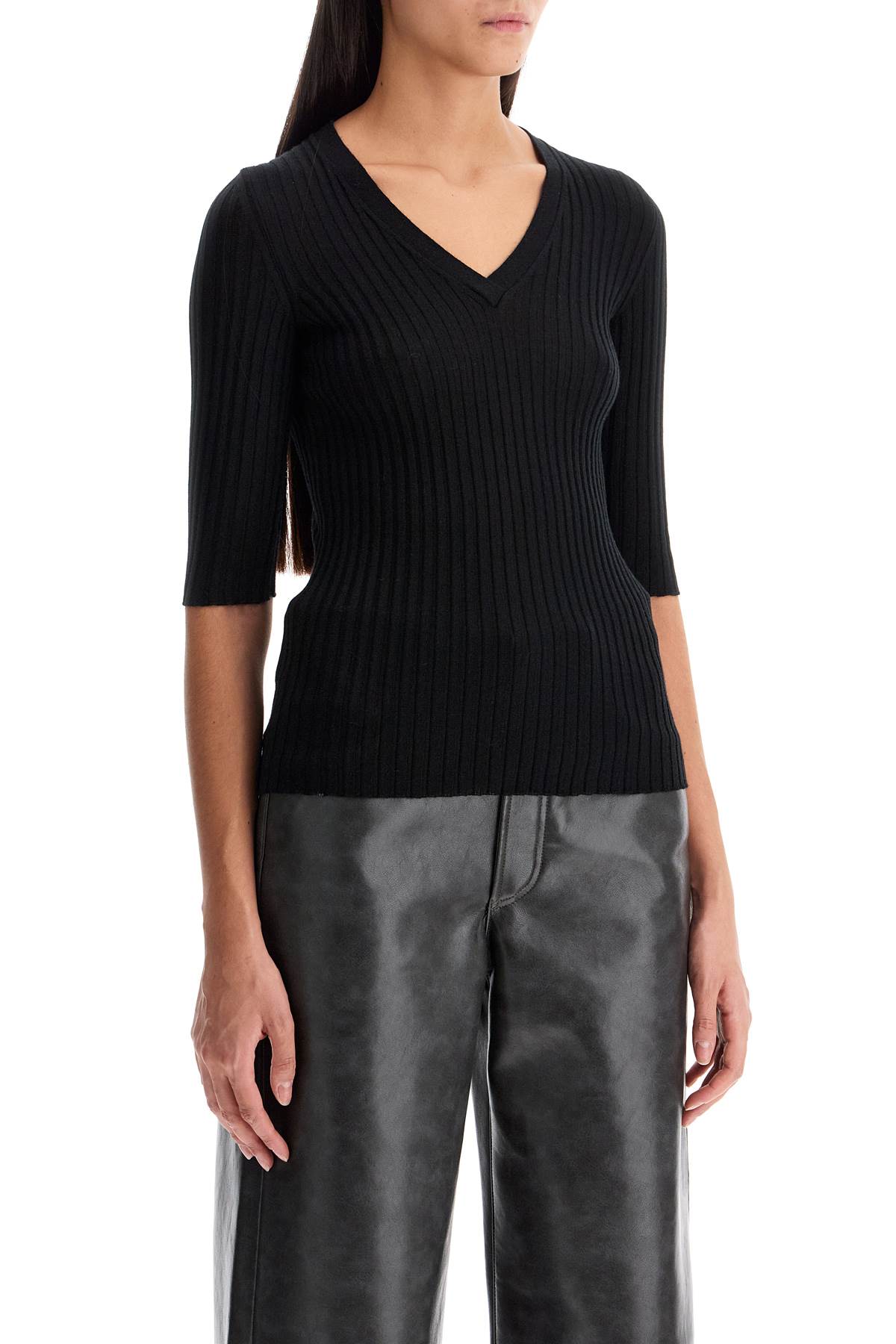 Shop Mrz Cashmere And Silk Top Set In Nero (black)