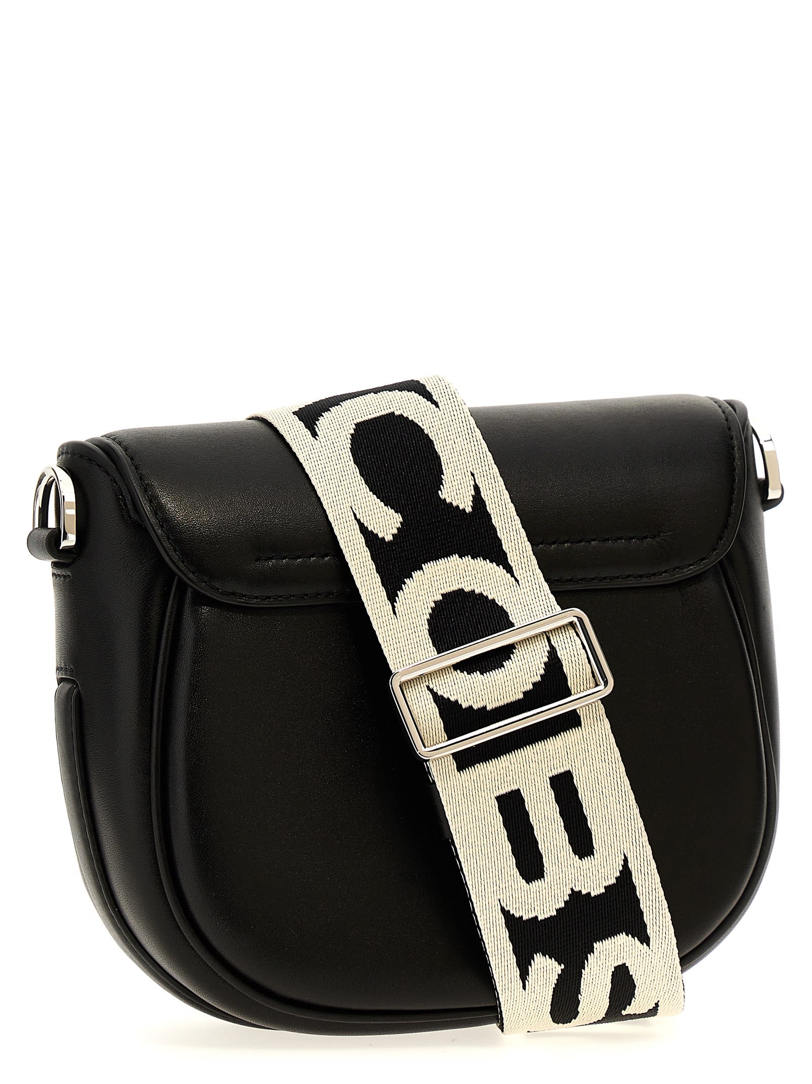 Shop Marc Jacobs The J Marc Small Saddle Crossbody Bag In Black