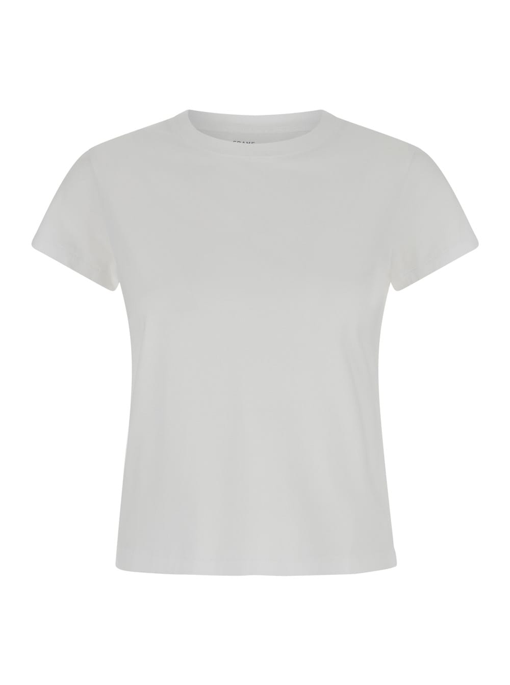 Shop Frame White Crewneck T-shirt In Jersey Woman