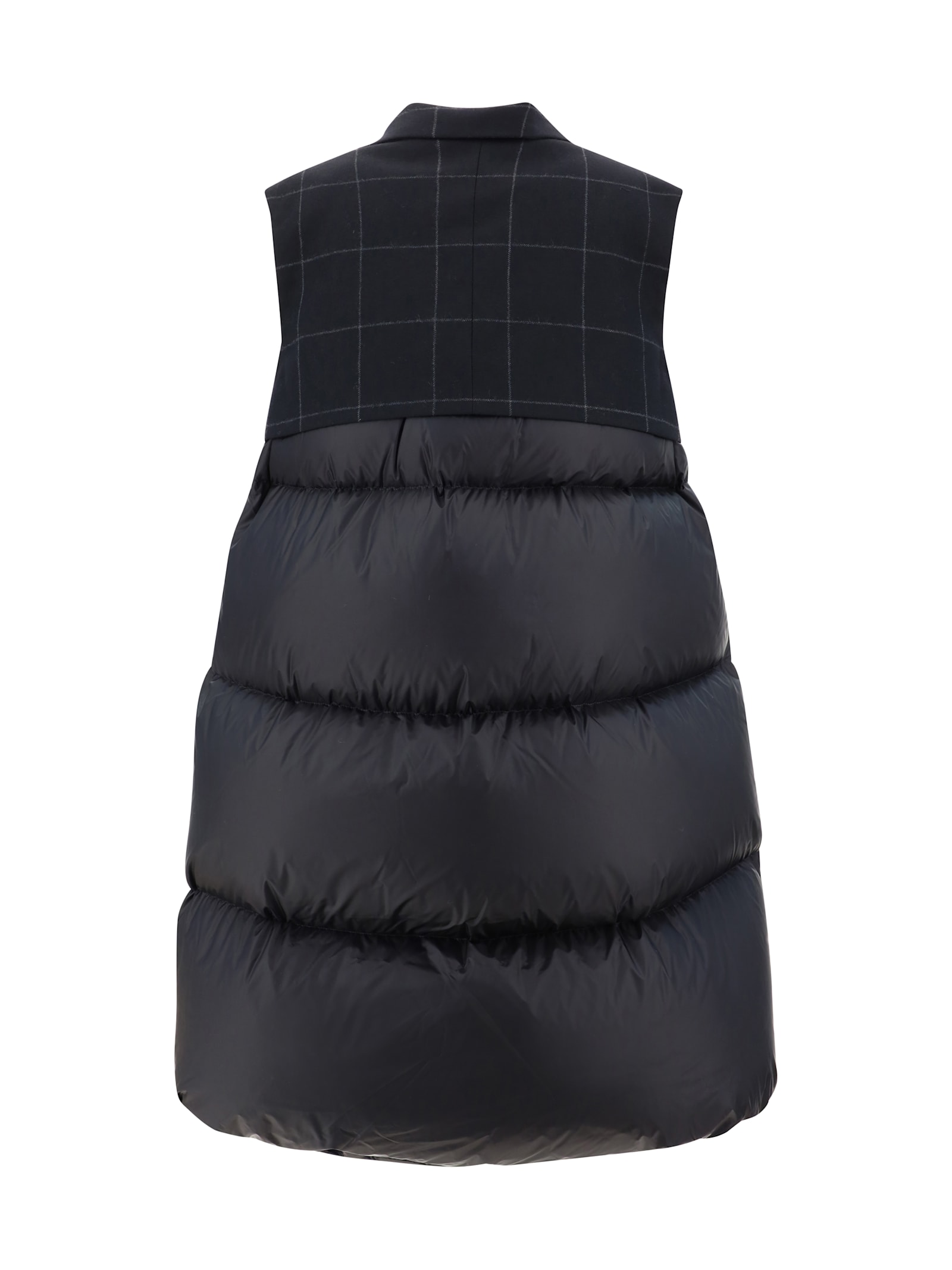 Shop Sacai Long Vest In Black