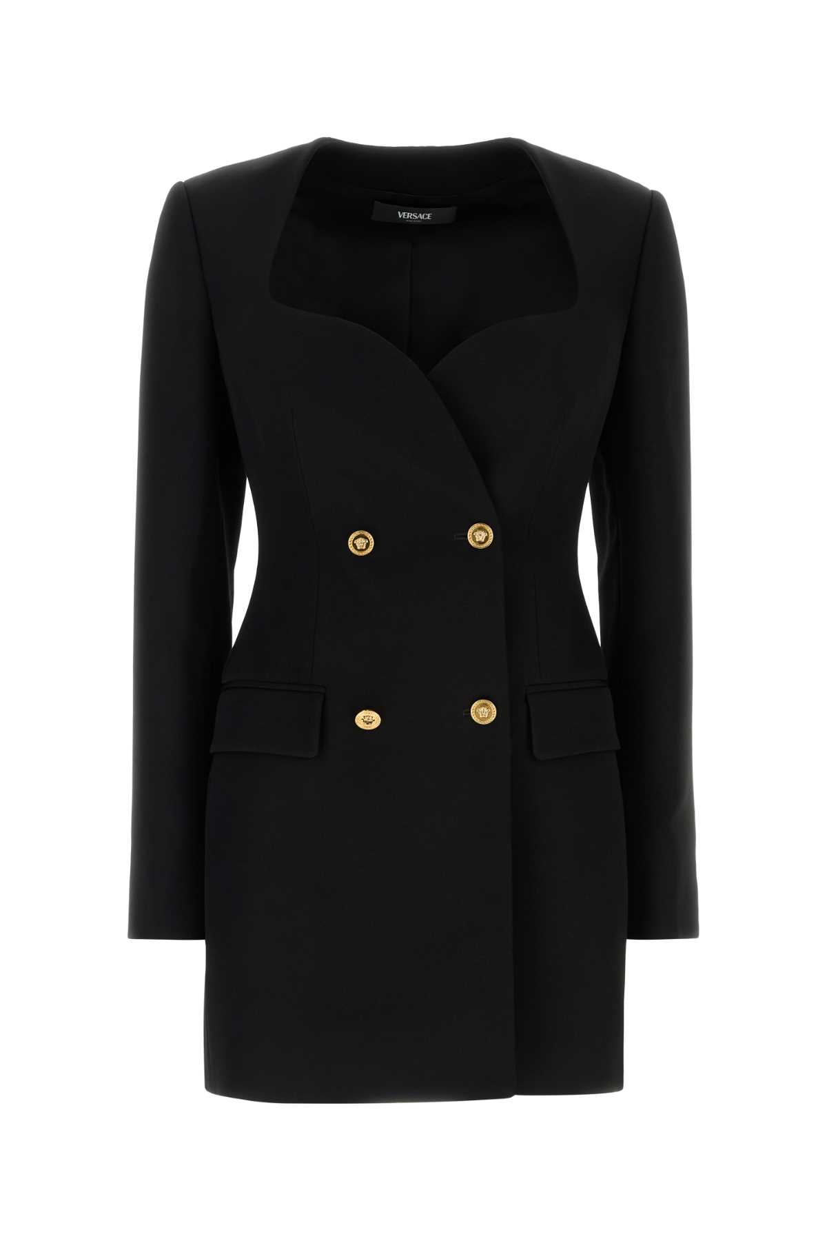 Black Wool Blazer Dress