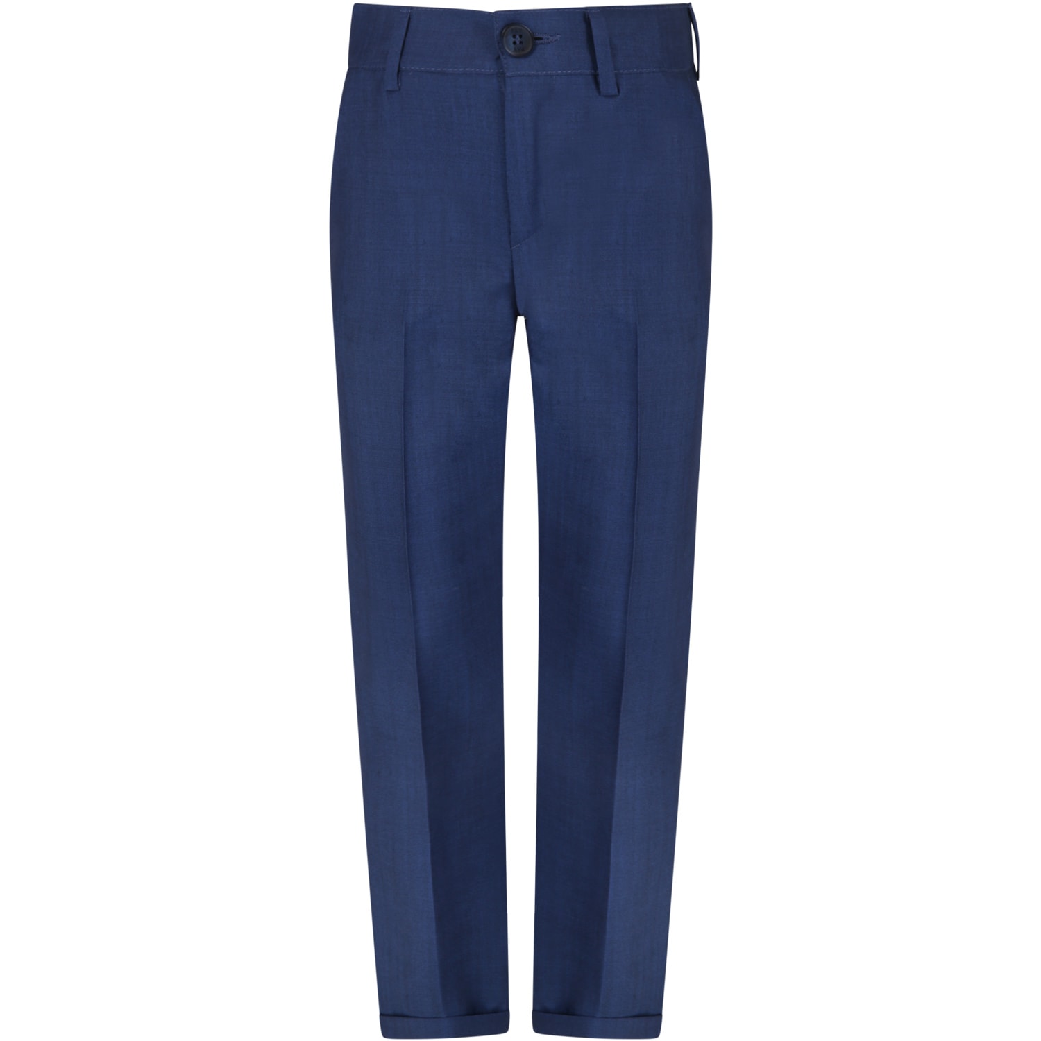 Fay Blue Trouser For Boy With Logo