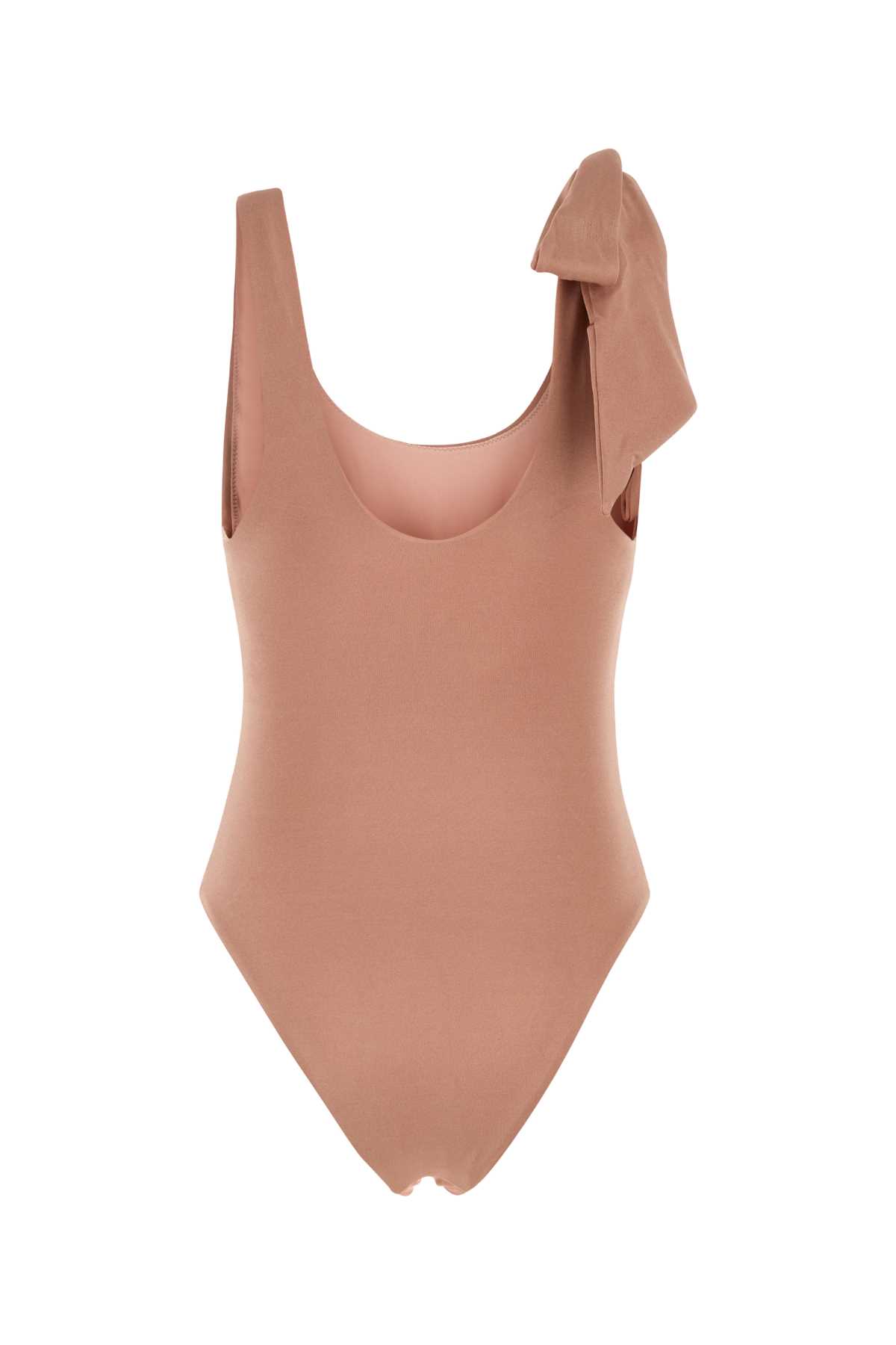 Chloé Maxi Logo Knotted Strap One-piece Swimsuit In Pink