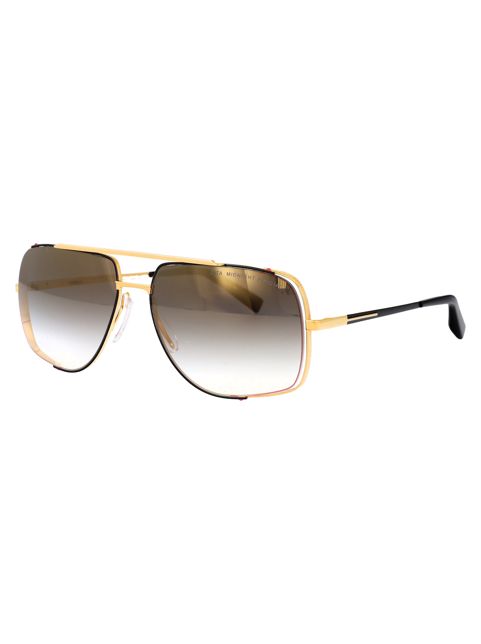 Dita Midnight Special Sunglasses In Yellow Gold - Black W/ Dark Grey To Clear - Gold Flash - Ar