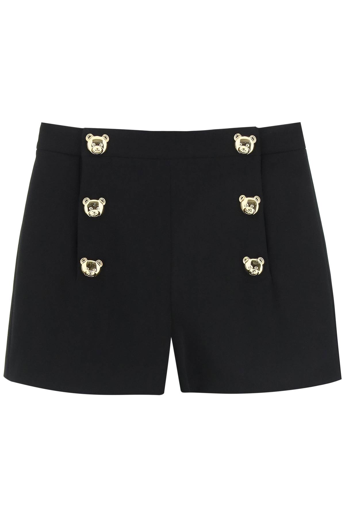 Moschino Crepe Shorts With Teddy Bear Buttons