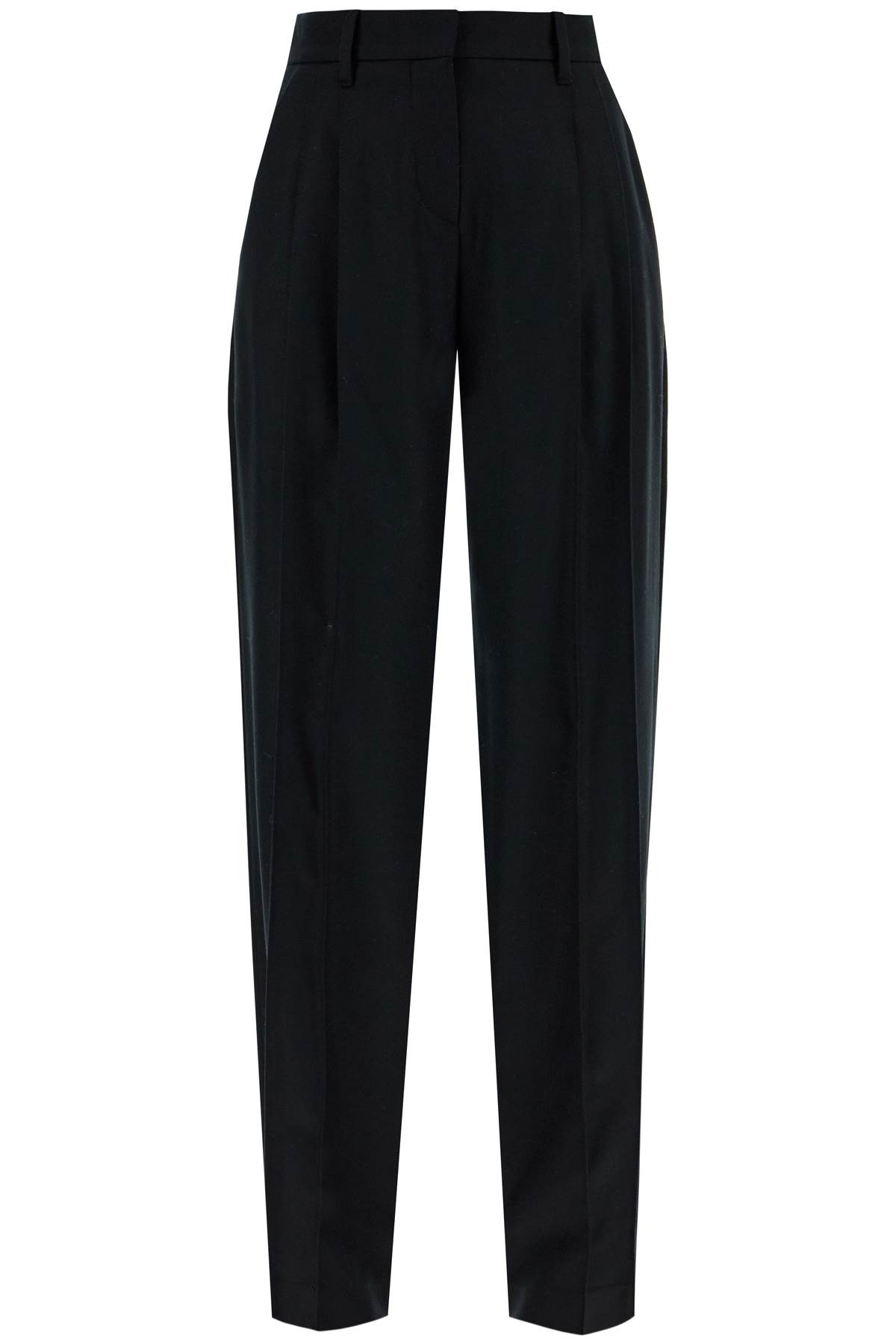 Brunello Cucinelli Loose Straight Pants With Embell In Nero (black)