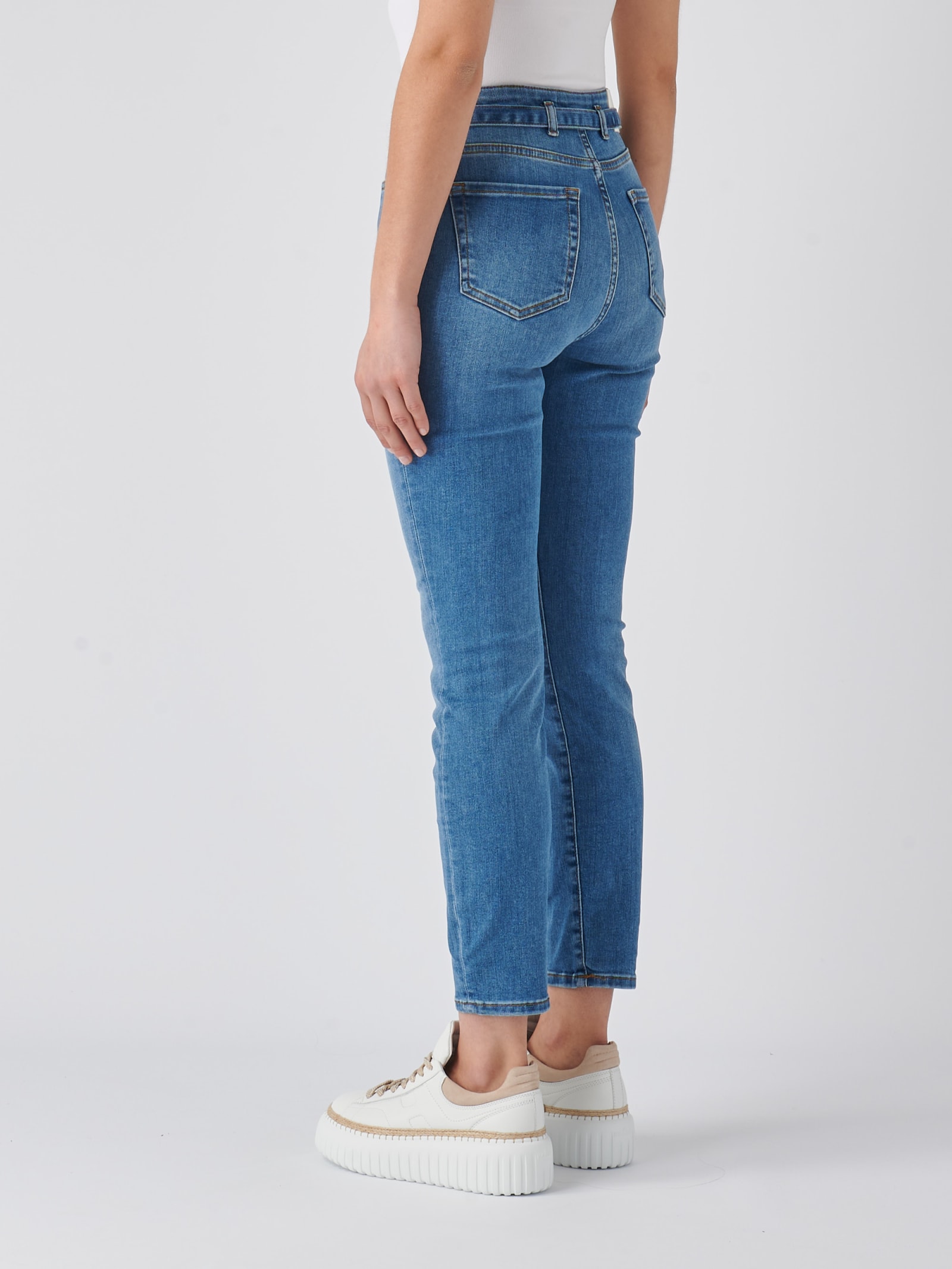 Shop Pinko Susan Skinny Jeans In Denim Medio