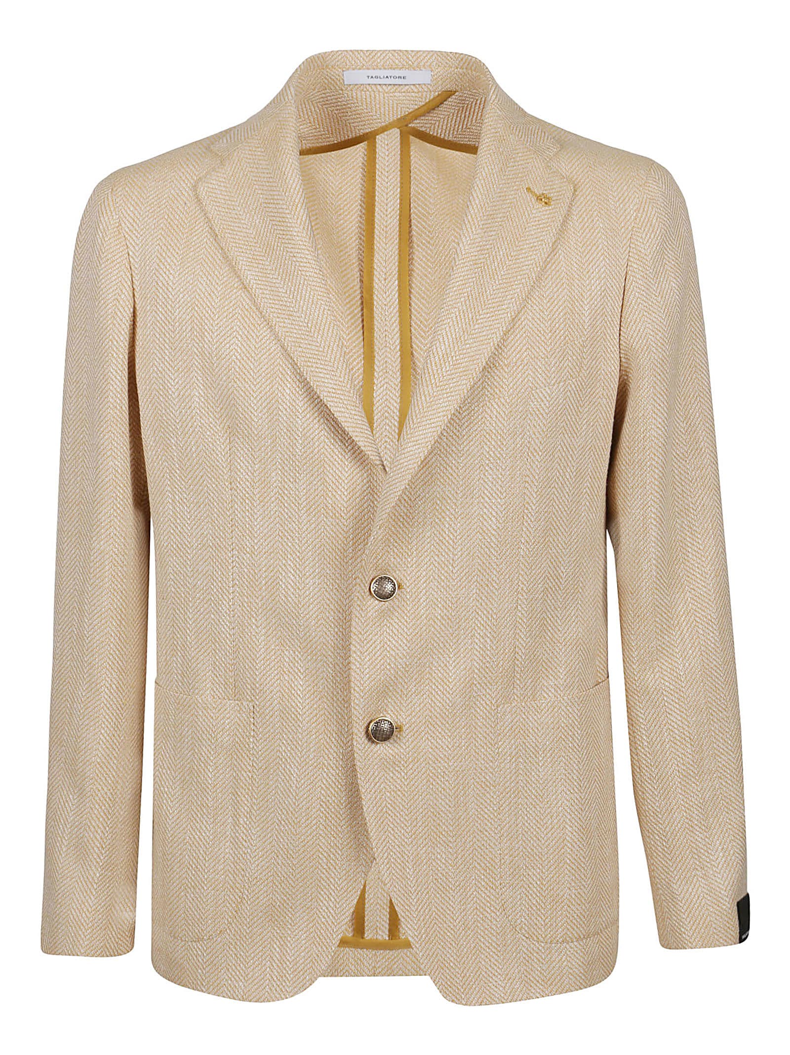 Shop Tagliatore Jacket In Giallo/oro