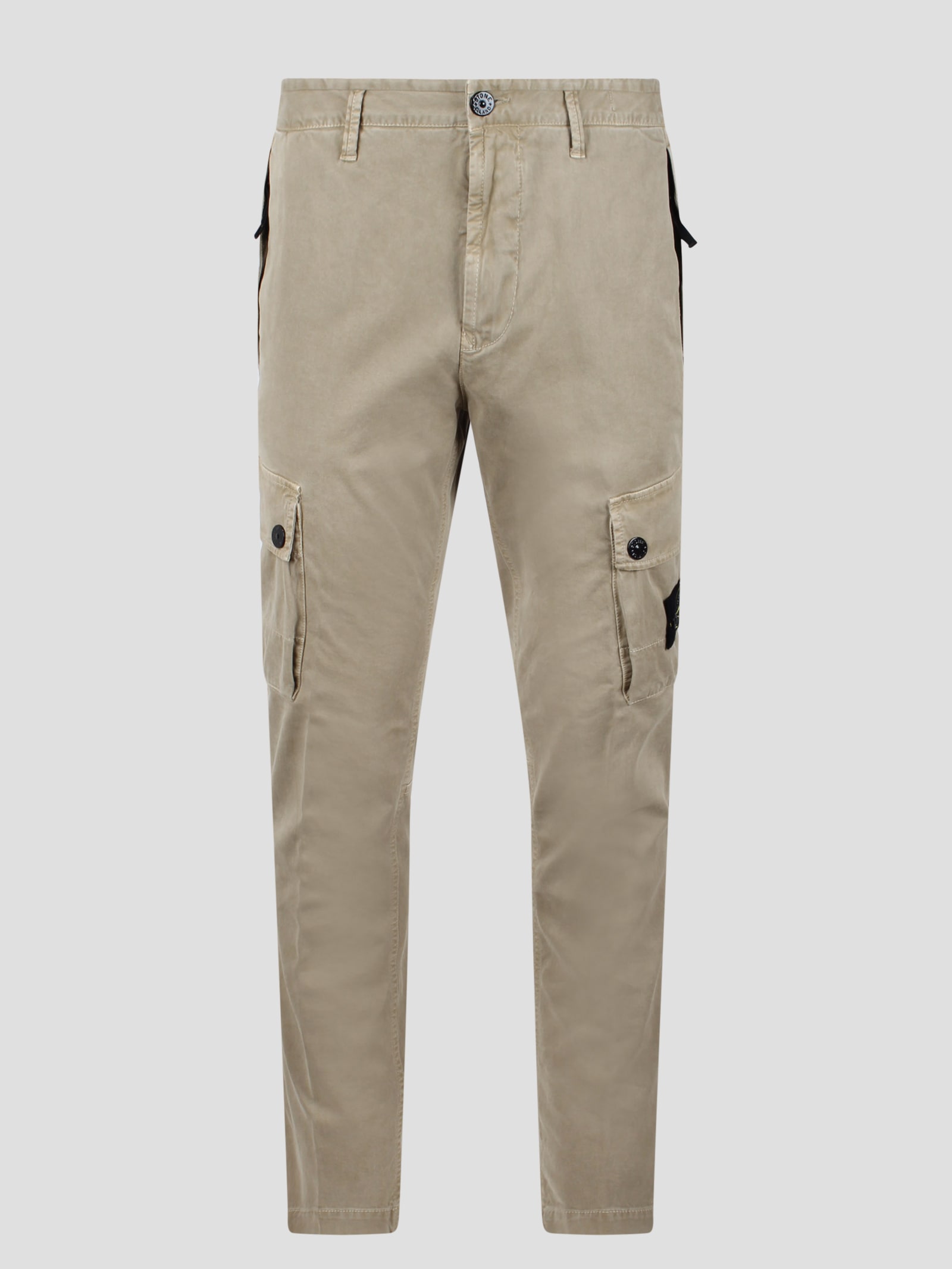 Shop Stone Island Slim Cargo Pants In Nude & Neutrals