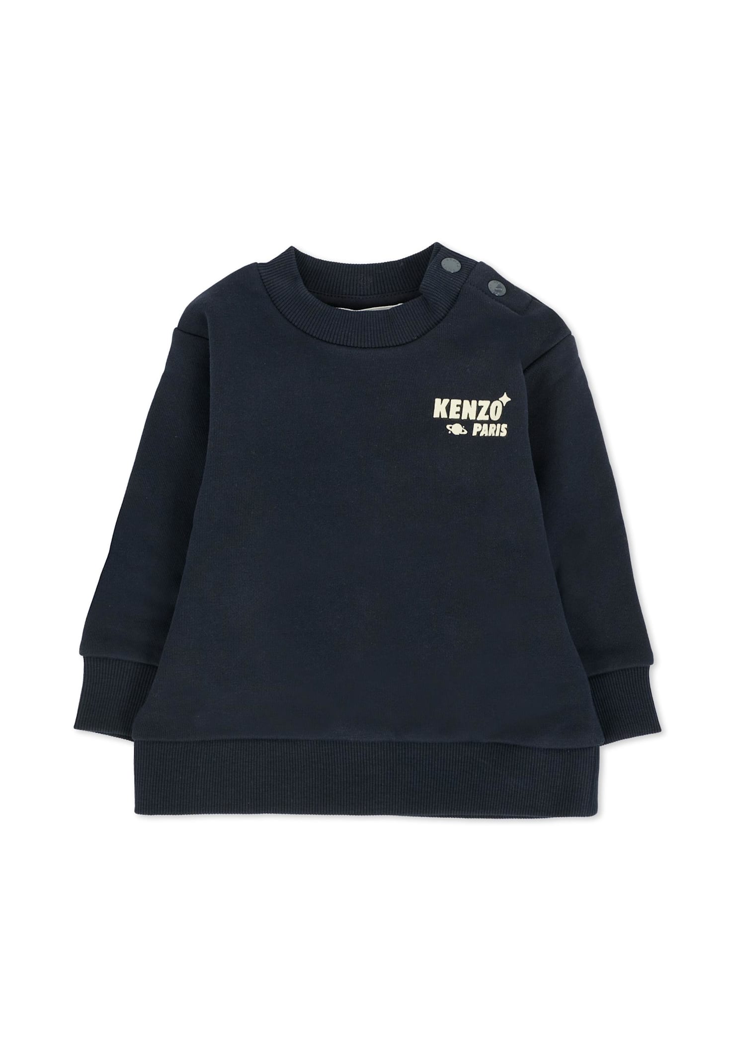 Kenzo Blue Sweatshirt For Baby Boy With Tiger In Blue