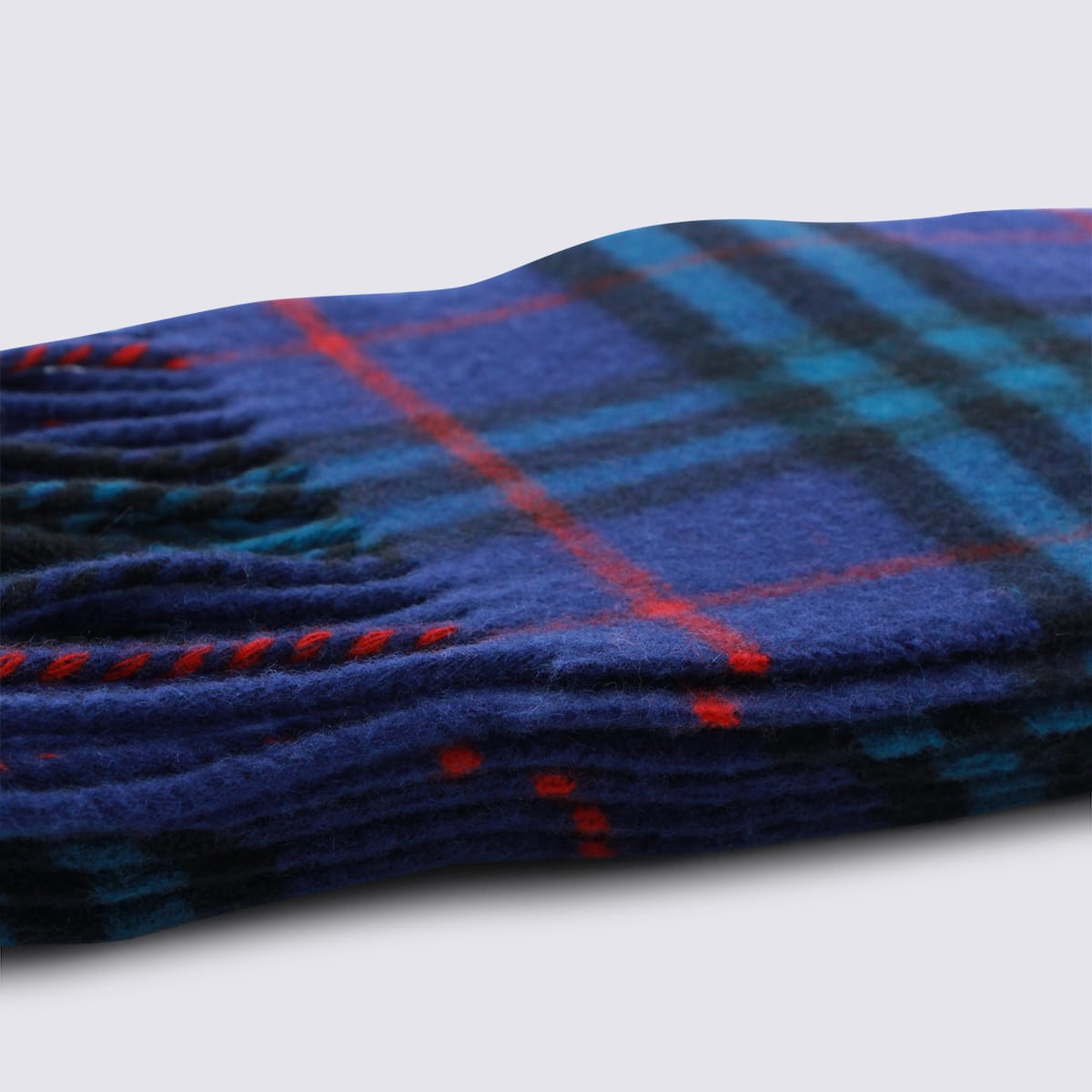 Burberry Blue Cashmere Scarf In Blue