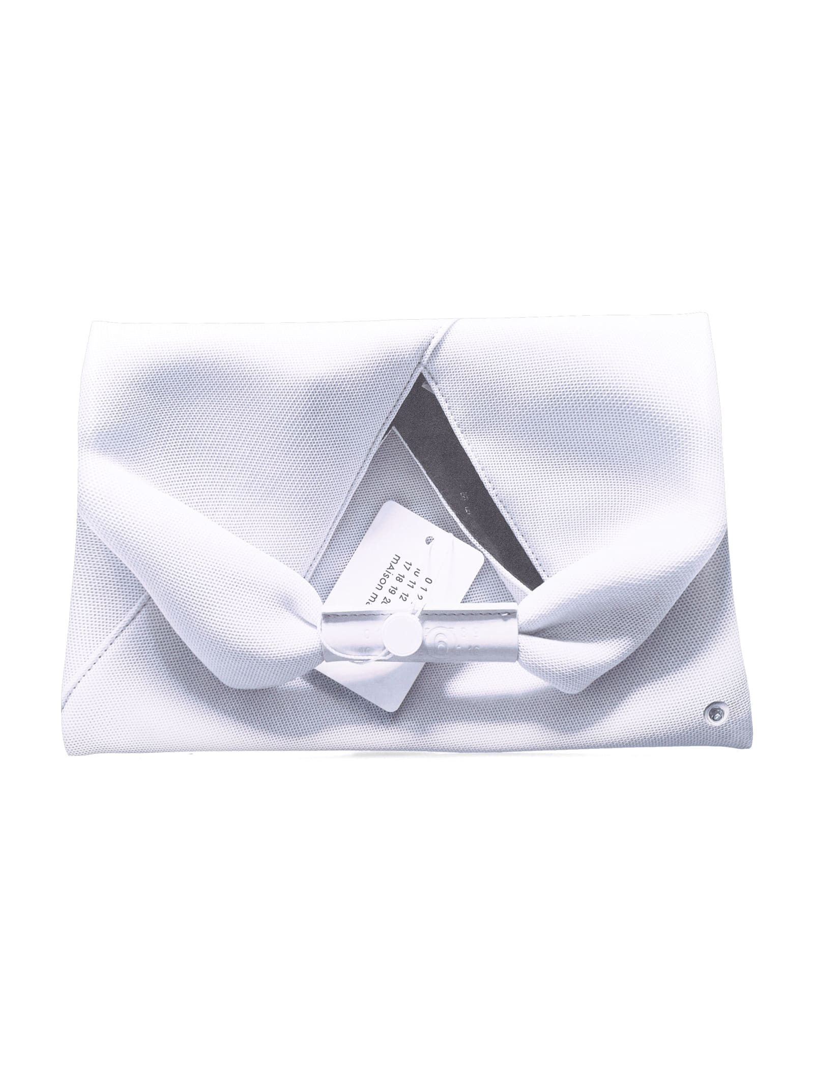 Mm6 Maison Margiela Trompe L`oeil Japanese Clutch In White