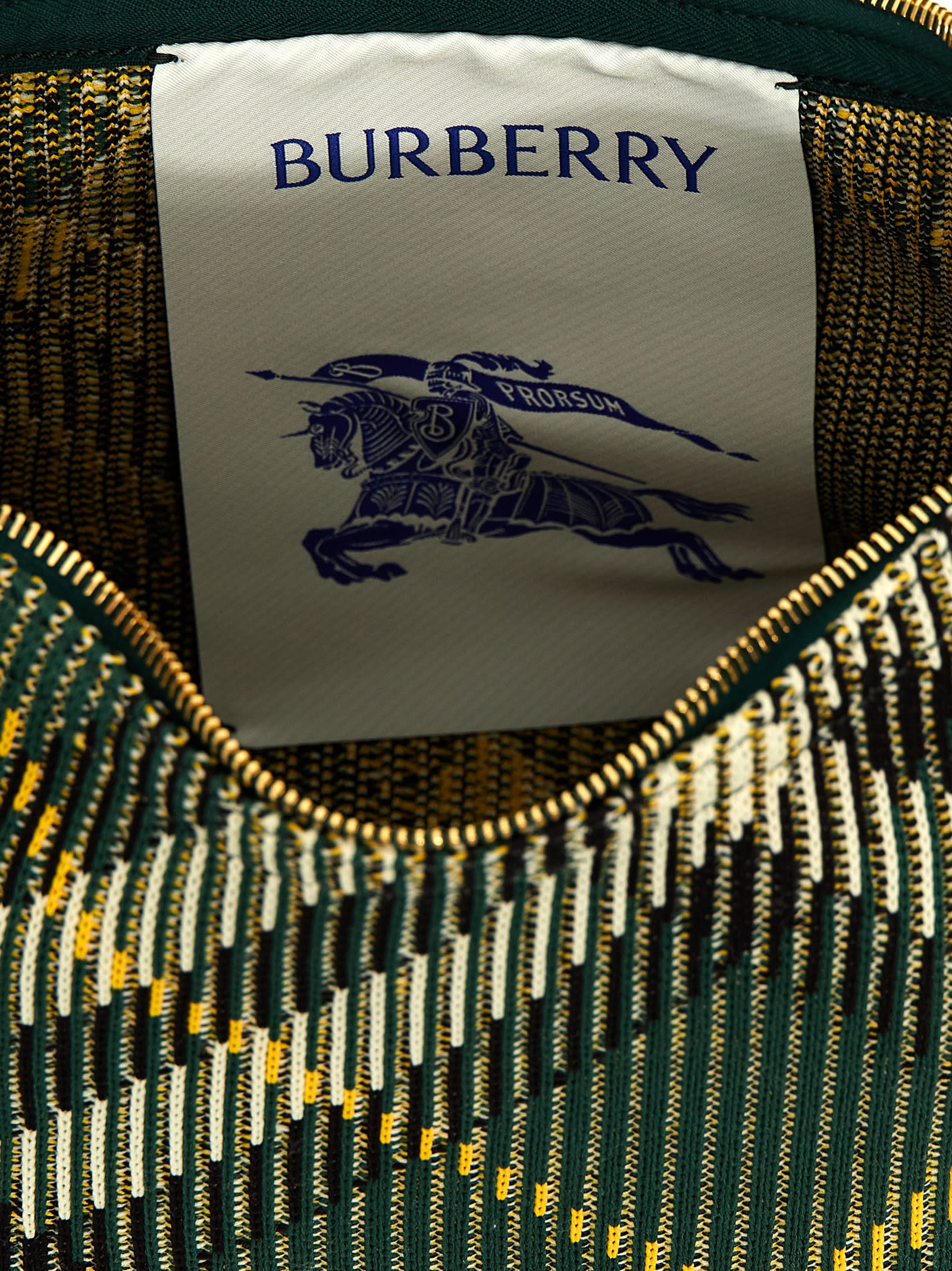 Shop Burberry Peg Mini Handbag In Green