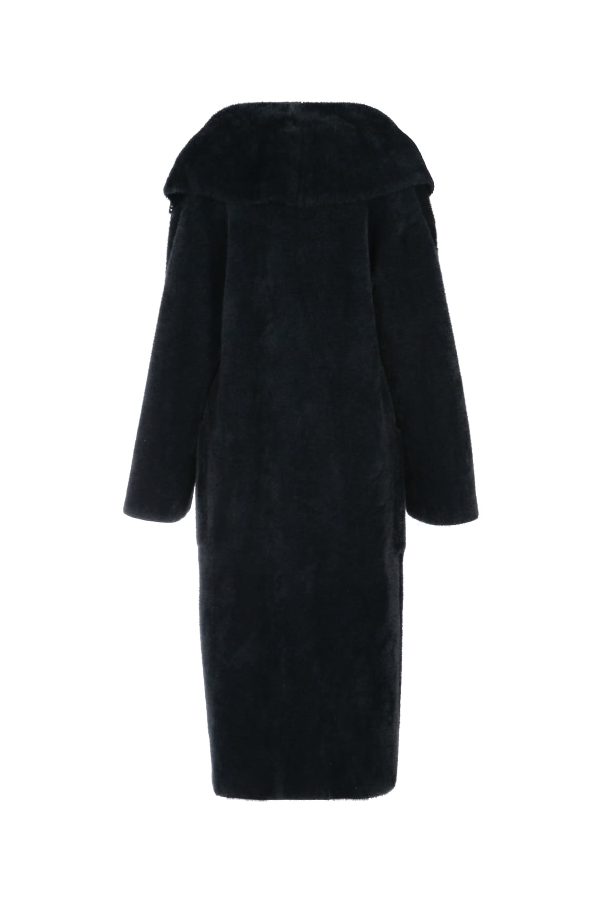 Shop Elisabetta Franchi Cappotto Tricot In Nero