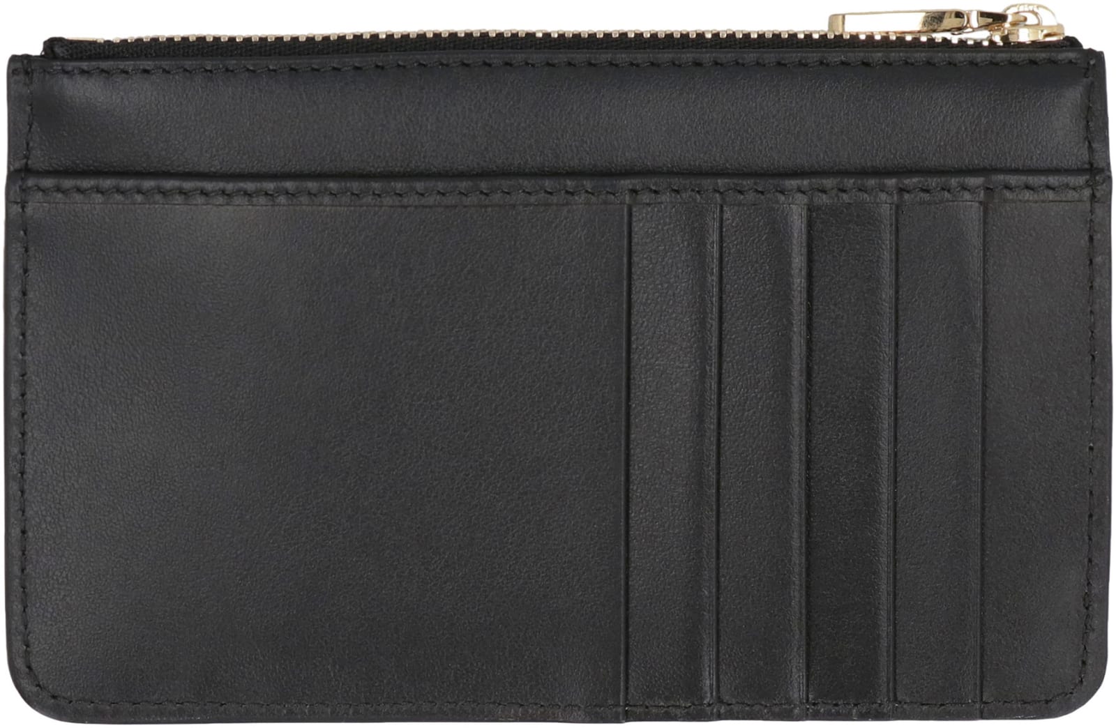 Shop Dolce & Gabbana Dg Logo Leather Card Holder In Black