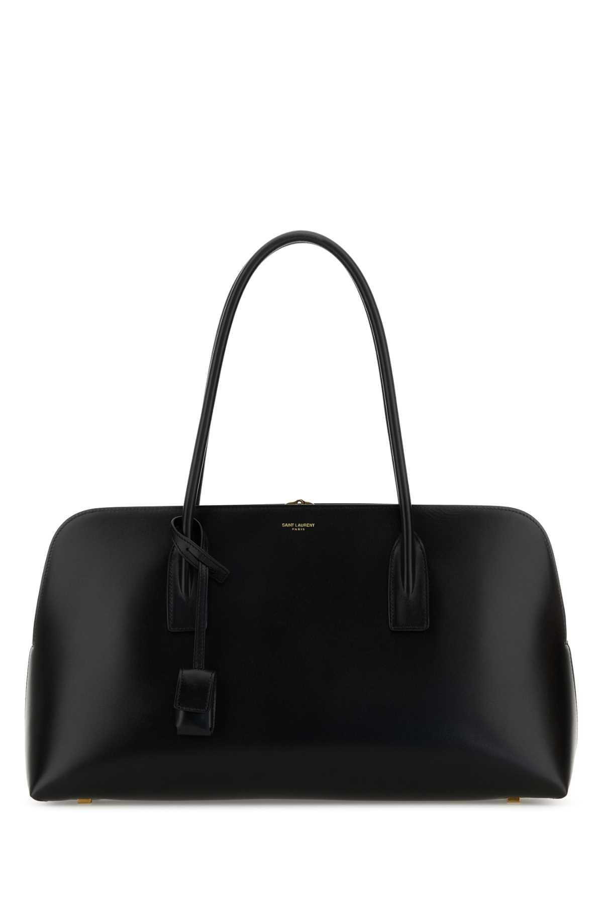 Saint Laurent Sac De Jour Large Bowling Top-handle Bag In Leather In Black