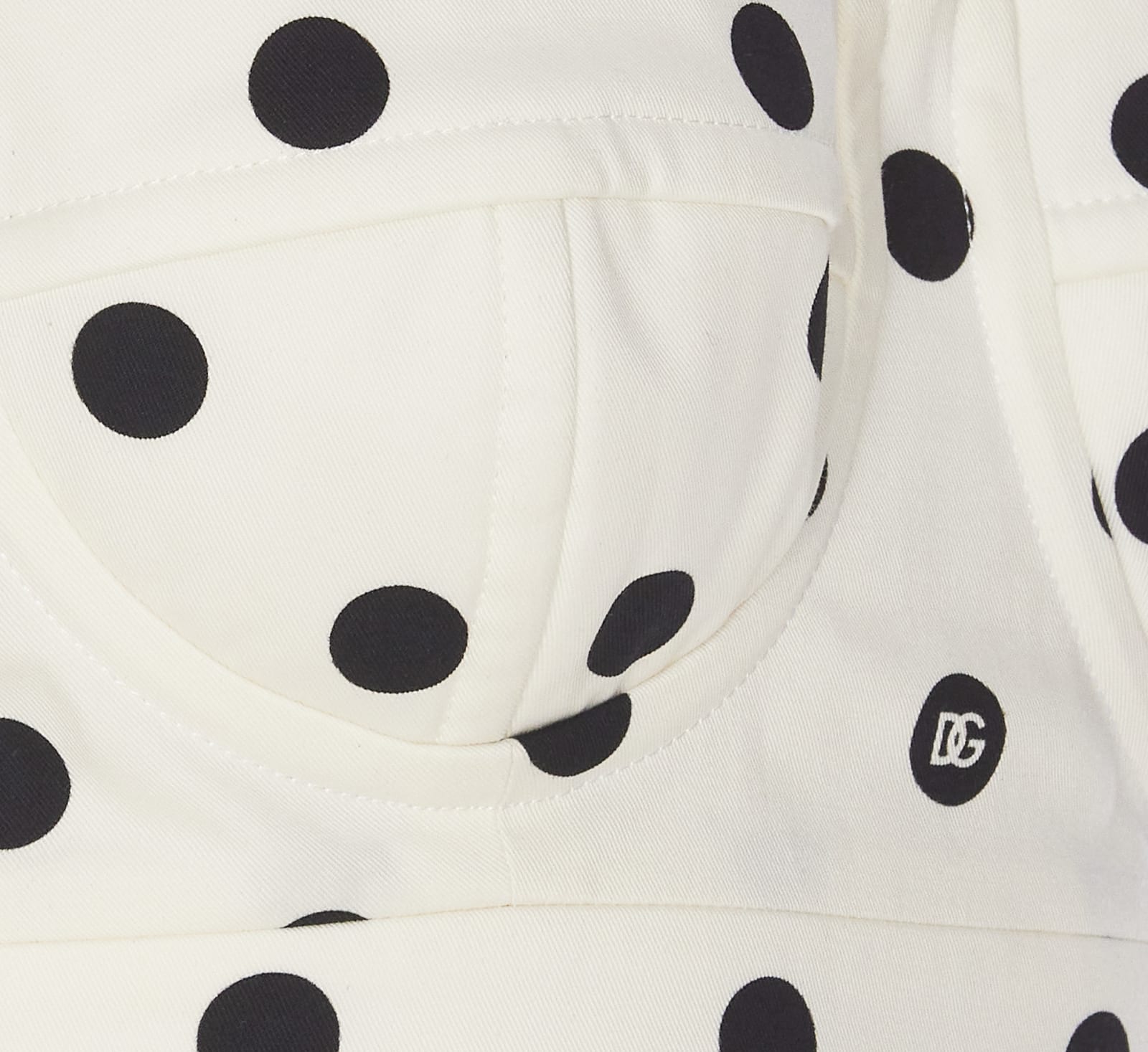 Shop Dolce & Gabbana Dots Print Top In White