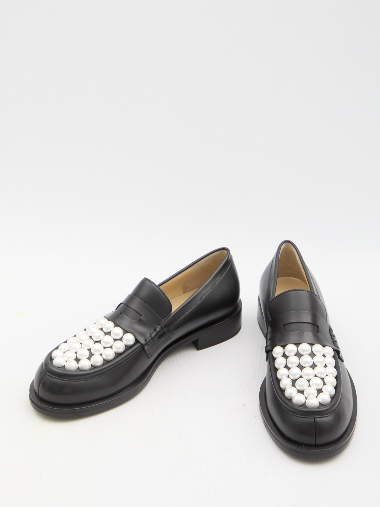 Shop Mach &amp; Mach Sirene Loafers In Black