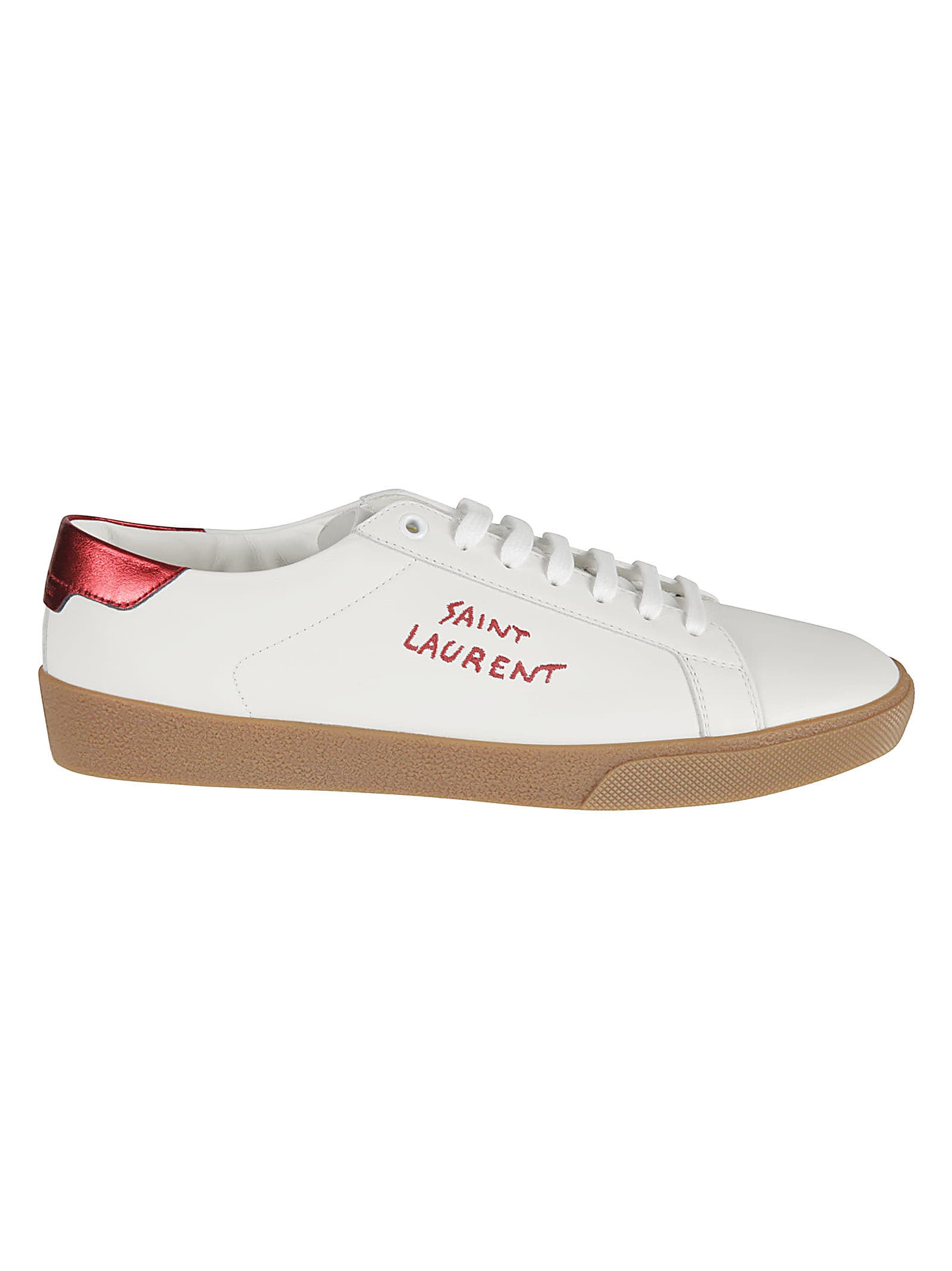 saint laurent logo embroidered sneakers