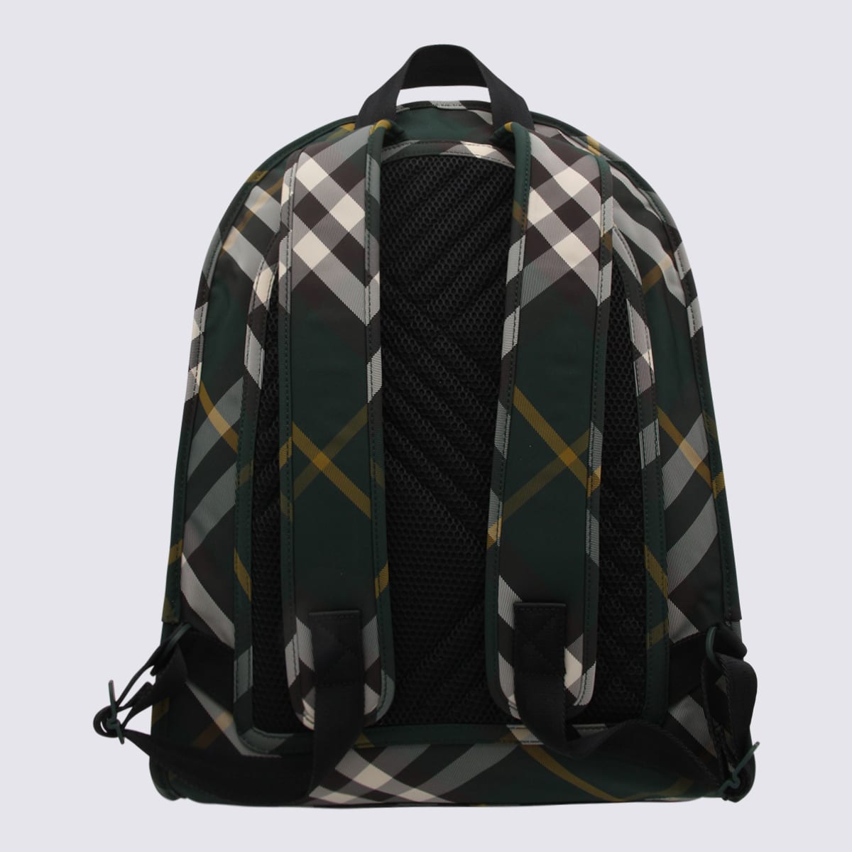 Shop Burberry Dark Green Backpacks In Ivy