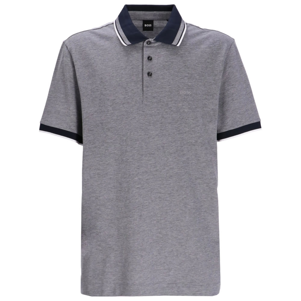 Hugo Boss Boss Grey Polo Shirts Men In Gray