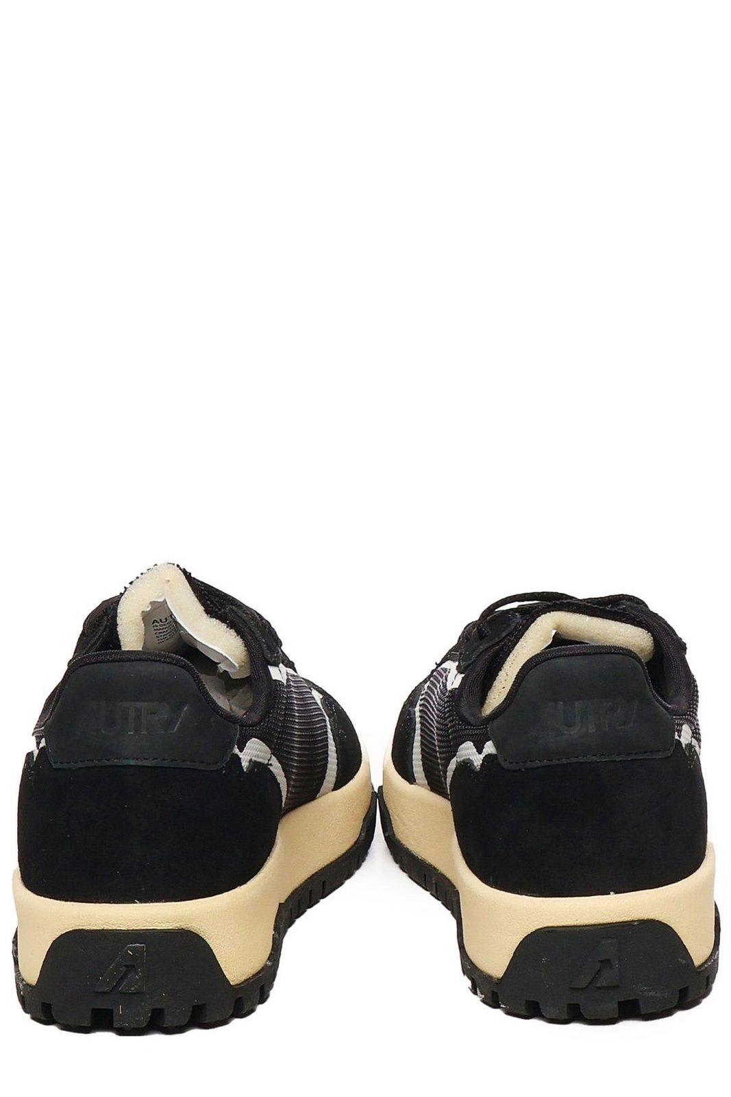 Autry Wildpace Nubuck And Rubber-trimmed Suede And Mesh Sneakers In Black