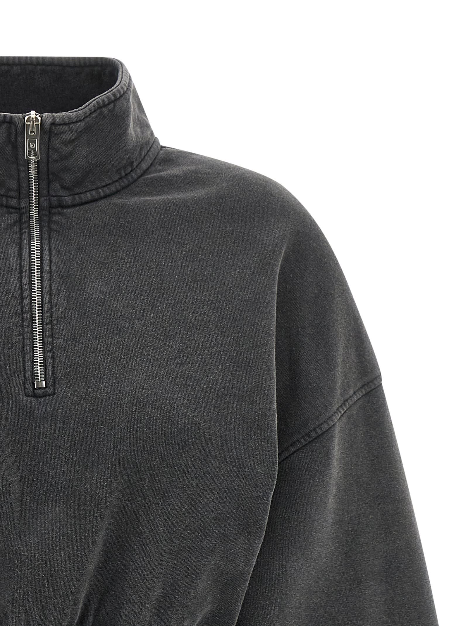 Alexander Wang T T By Alexander Wang Charcoal Cotton Sweatshirt In Gray
