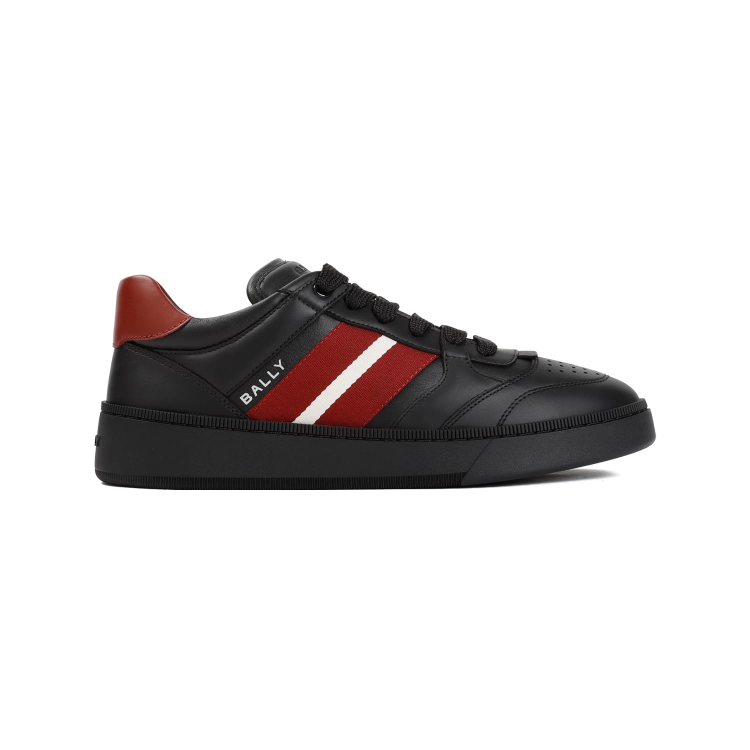 Shop Bally Rebby Sneakers In Black Black Red