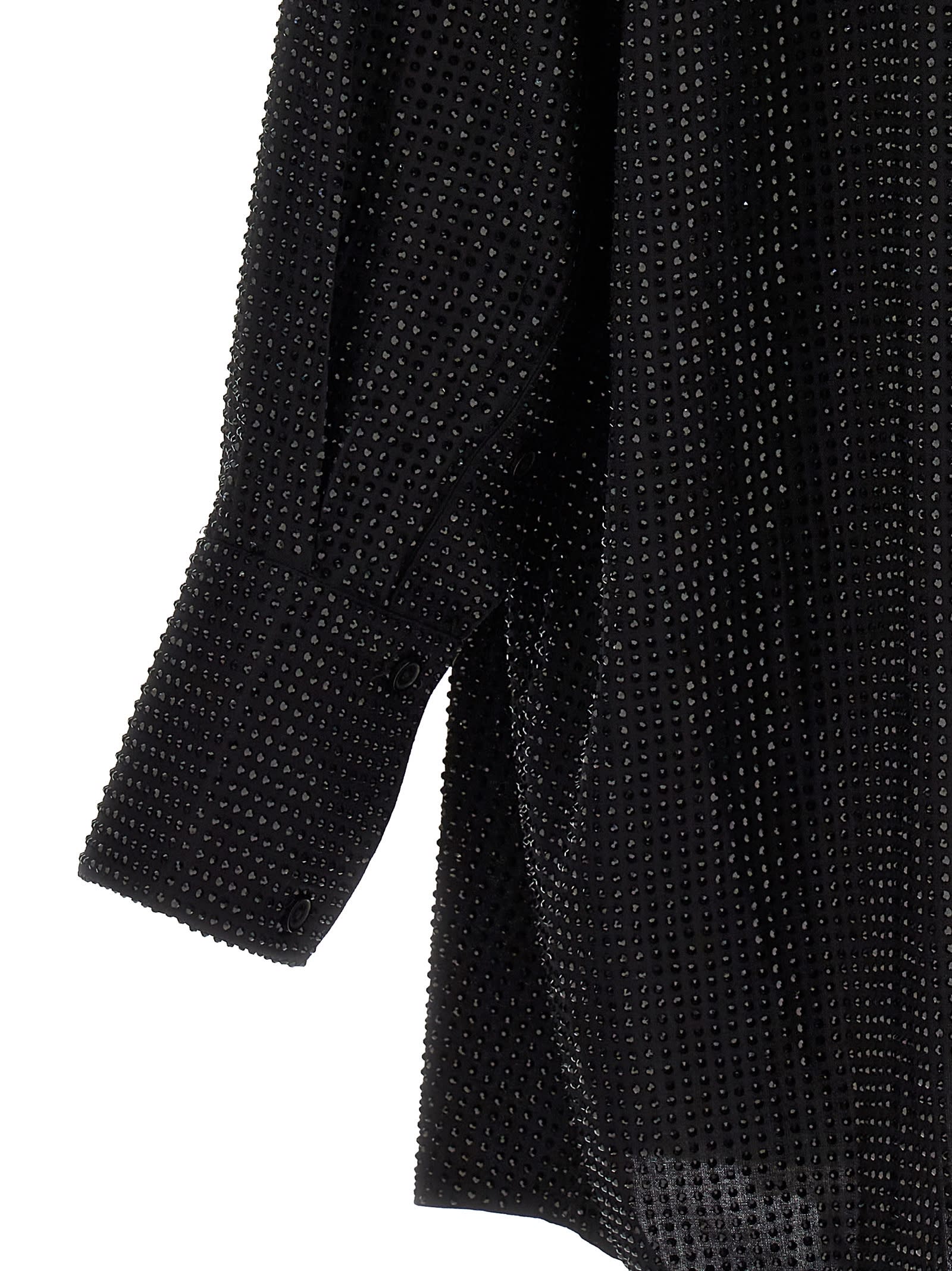 Shop Retroféte Maddox Shirt Dress In Black