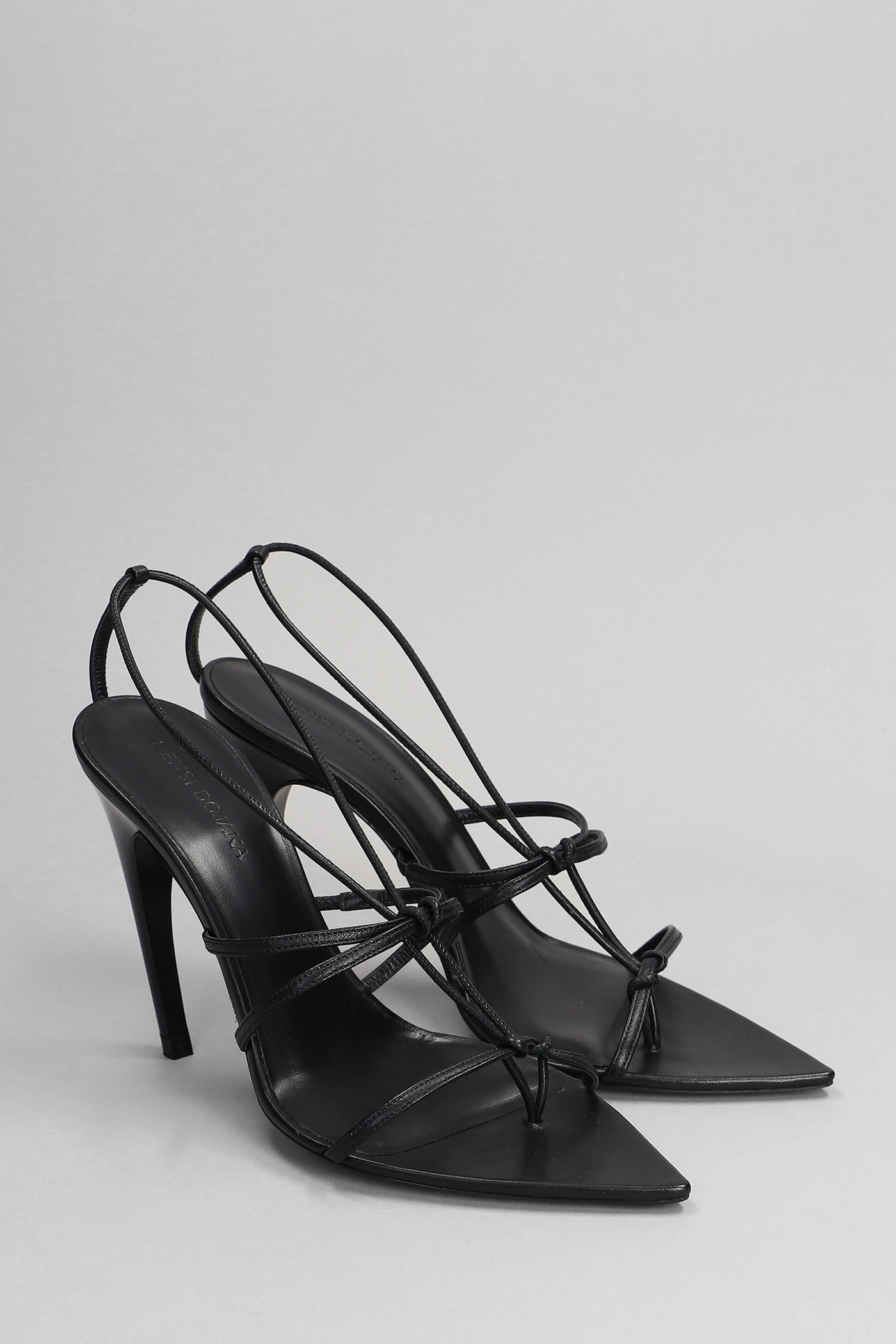 Shop Nensi Dojaka Sandals In Black Leather