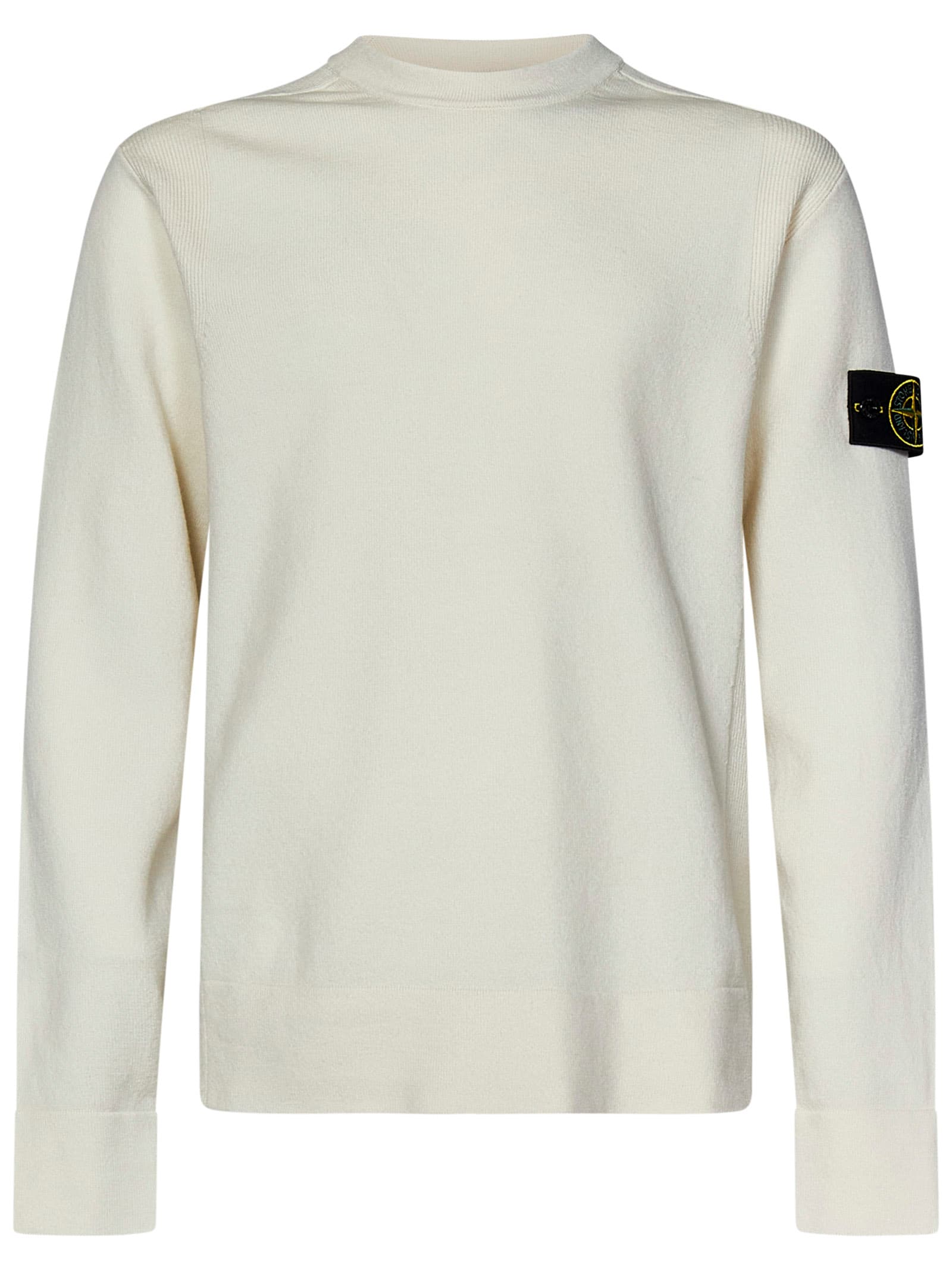 Shop Stone Island Sweater In White