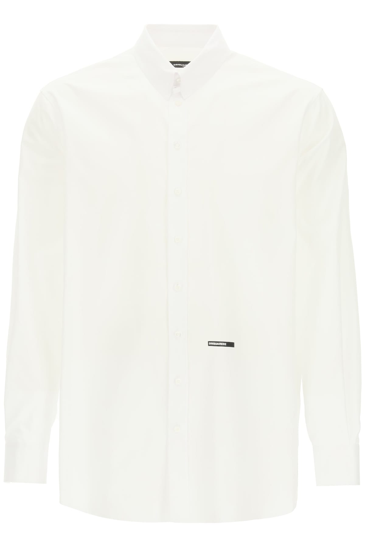 Dsquared2 Poplin Shirt With Logo Embroidery