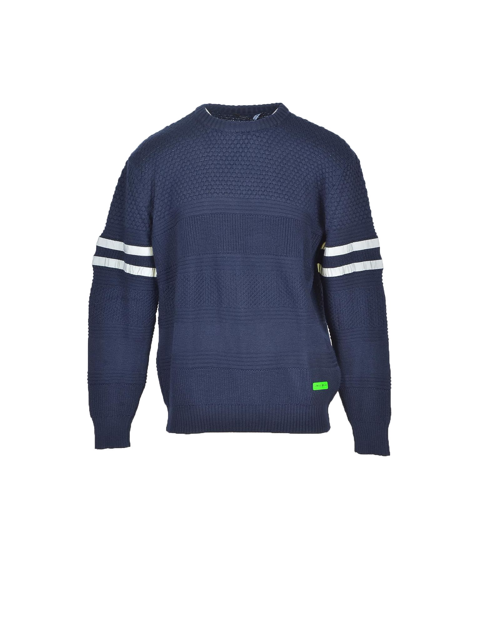 Frankie Morello Mens Blue Sweater