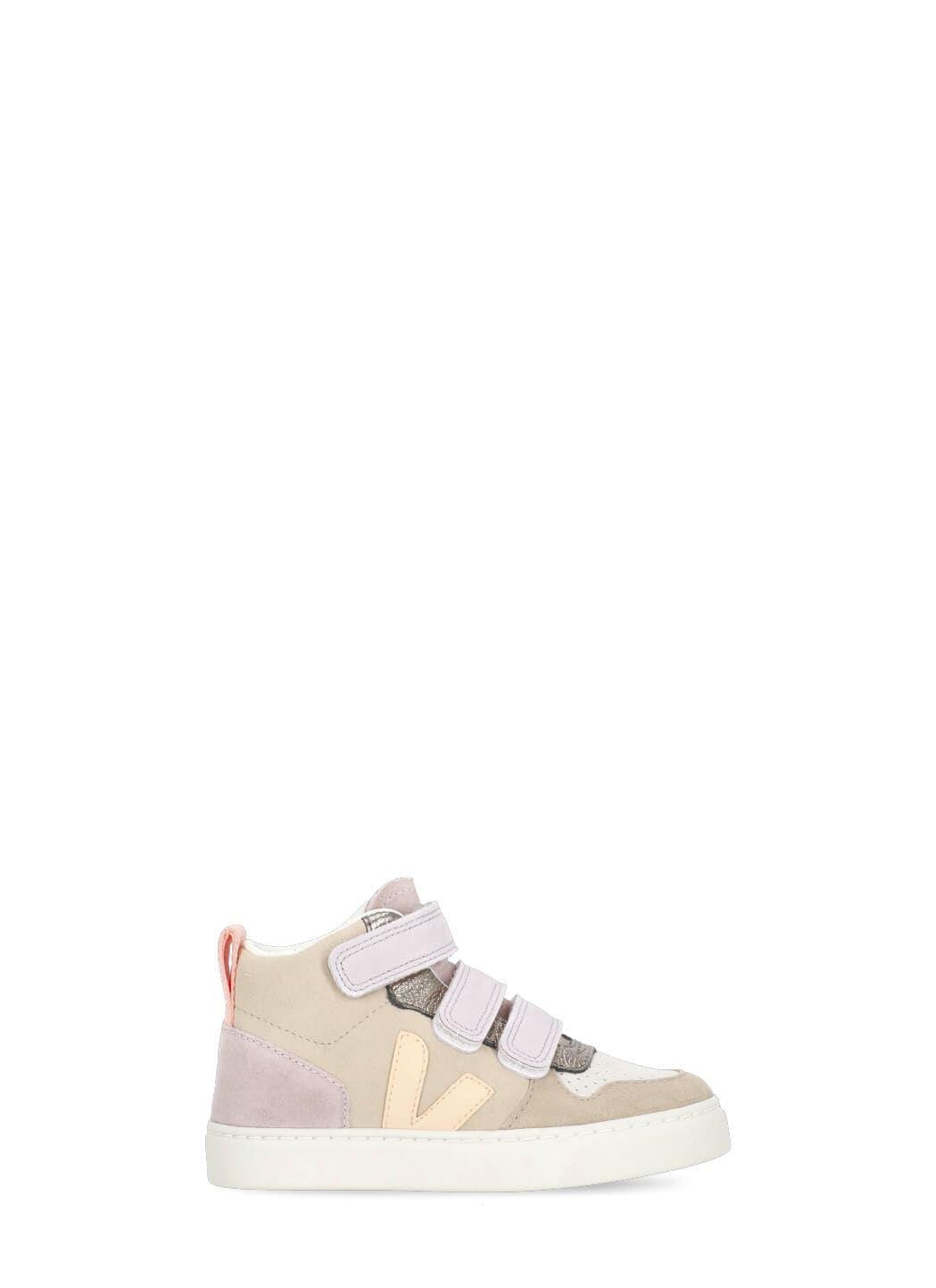 Veja Kids' Suede Leather High Sneakers In Multicolor