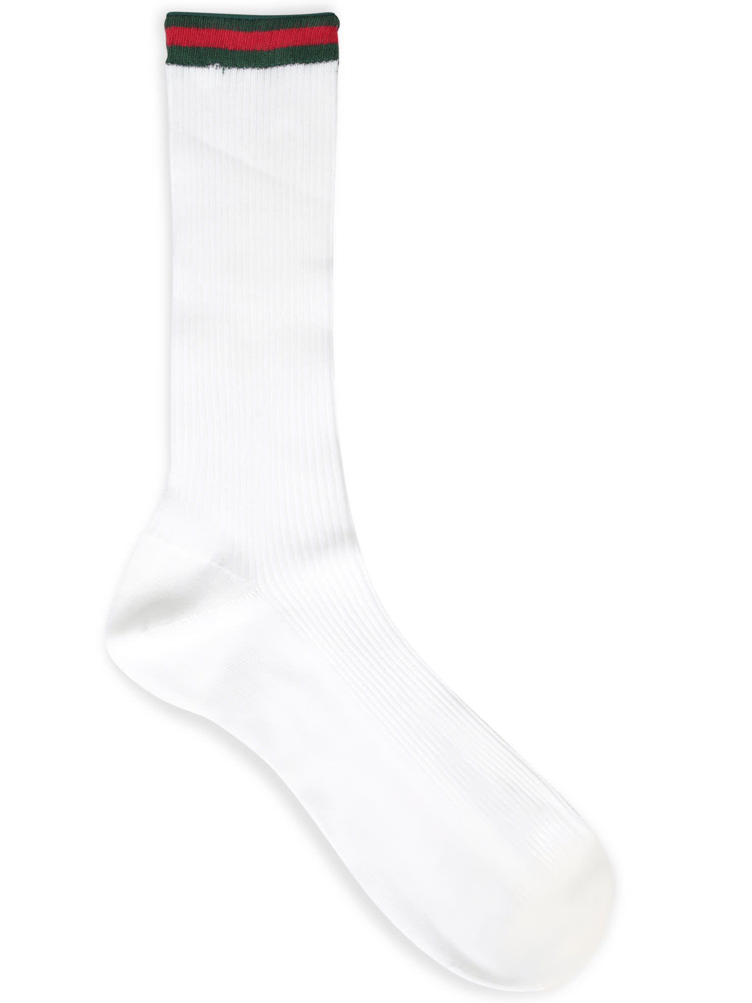 Gucci Web Detailed Socks In White