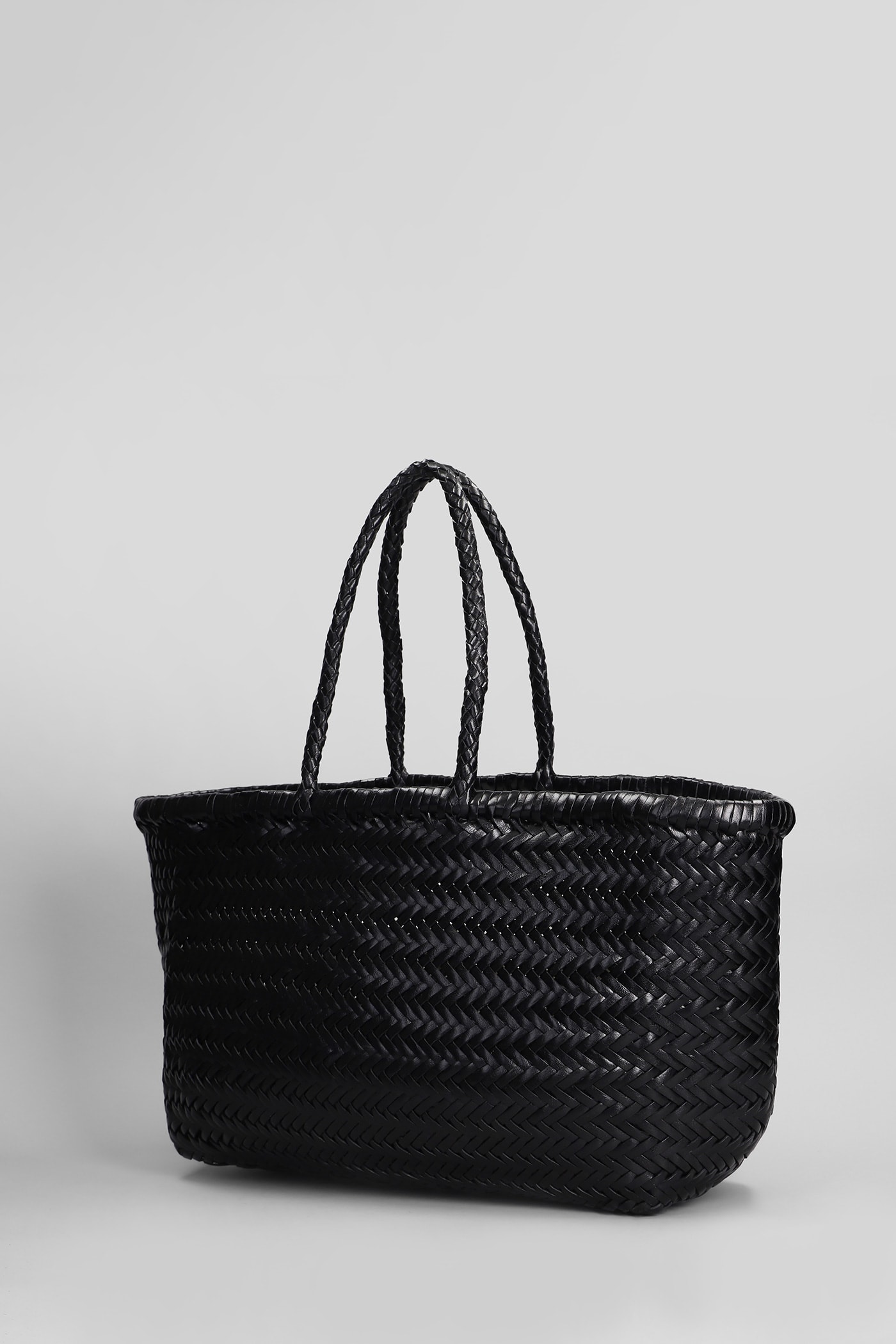 Shop Dragon Diffusion Bamboo Triple Jump Tote In Black Leather